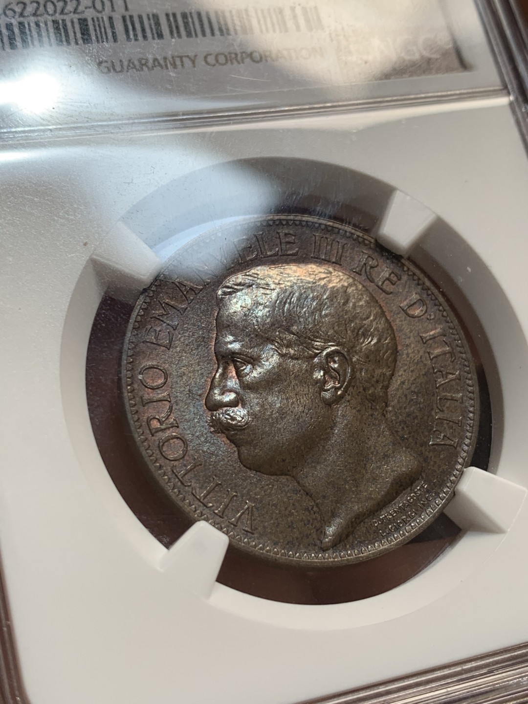 《竞宝斋》第46场-本周日，周一2场连拍（全场顺丰包邮） NGC MS63 BN 意大利 1911 年 10分 托奶 大铜币 高分好状态