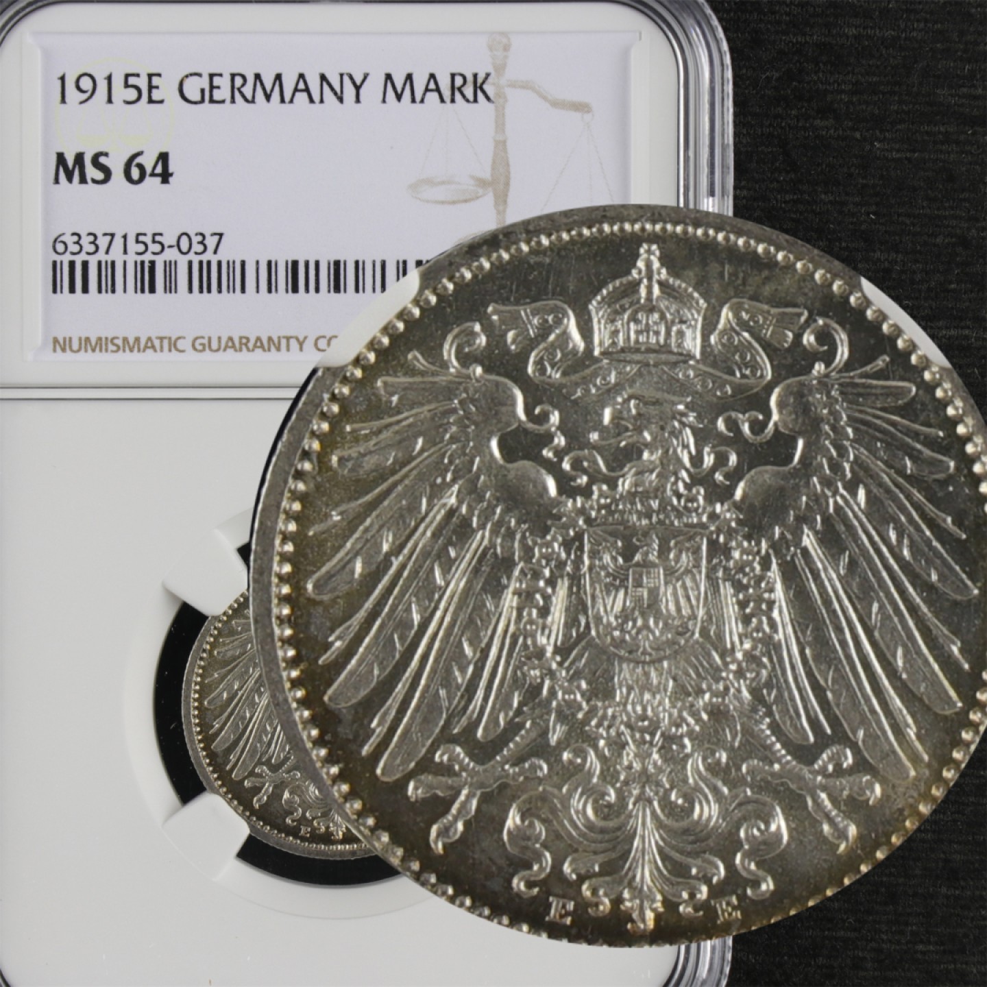 亘邦集藏 第110期 德国硬币1马克 NGC MS64 6337155-037