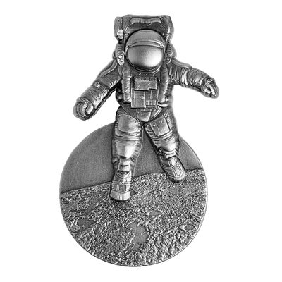 独行月球 Astronaut on the Moon  2022乍得发行 面值：10000 Francs CFA 材质：2oz银 发行量：500枚 尺寸：34*60mm   5月上旬左右 - 独行月球 Astronaut on the Moon  2022乍得发行 面值：10000 Francs CFA 材质：2oz银 发行量：500枚 尺寸：34*60mm   5月上旬左右