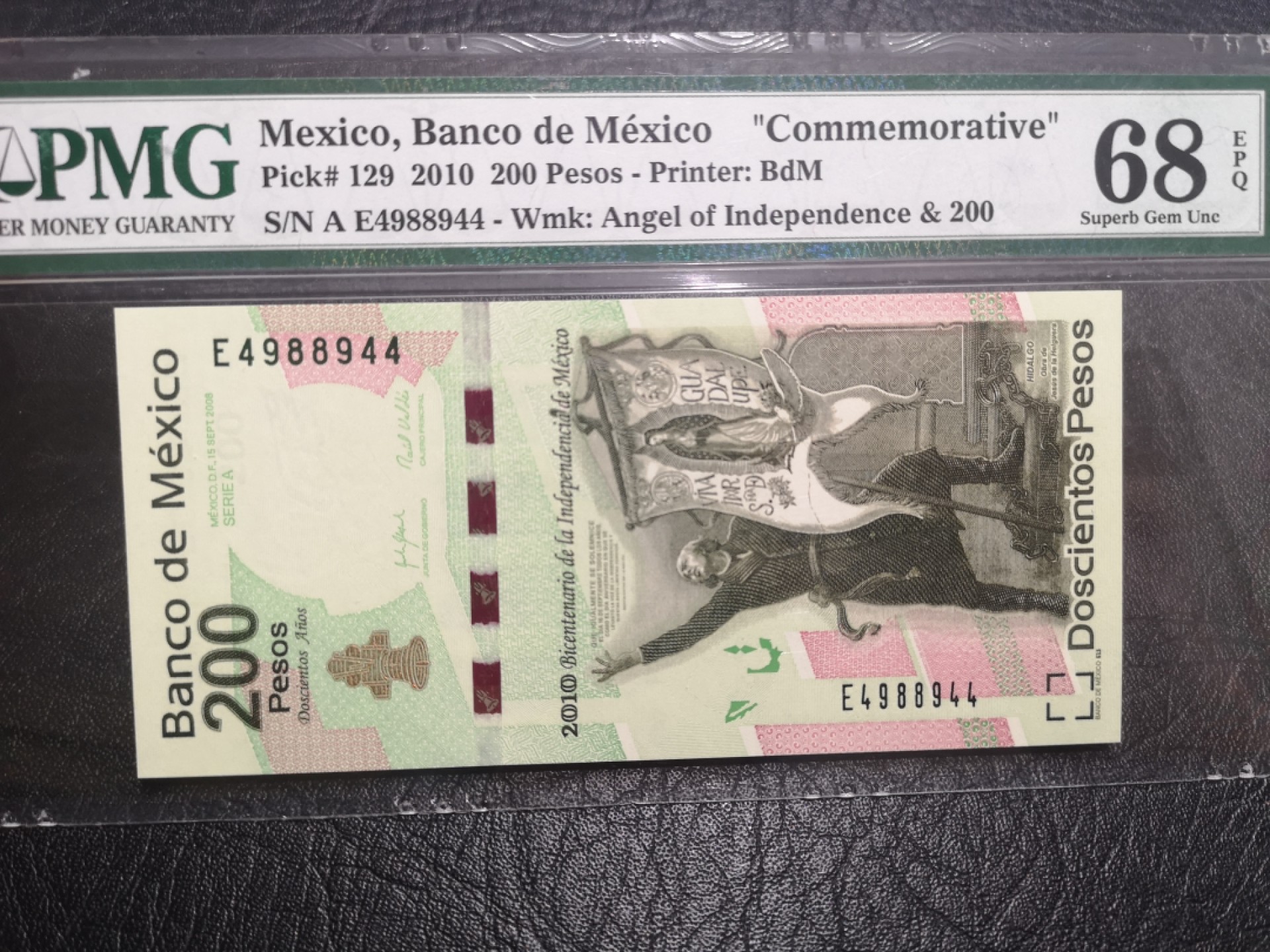 外钞收藏家》第一百七十四期拍卖 2010年墨西哥200 PMG68 冠军分 纪念钞