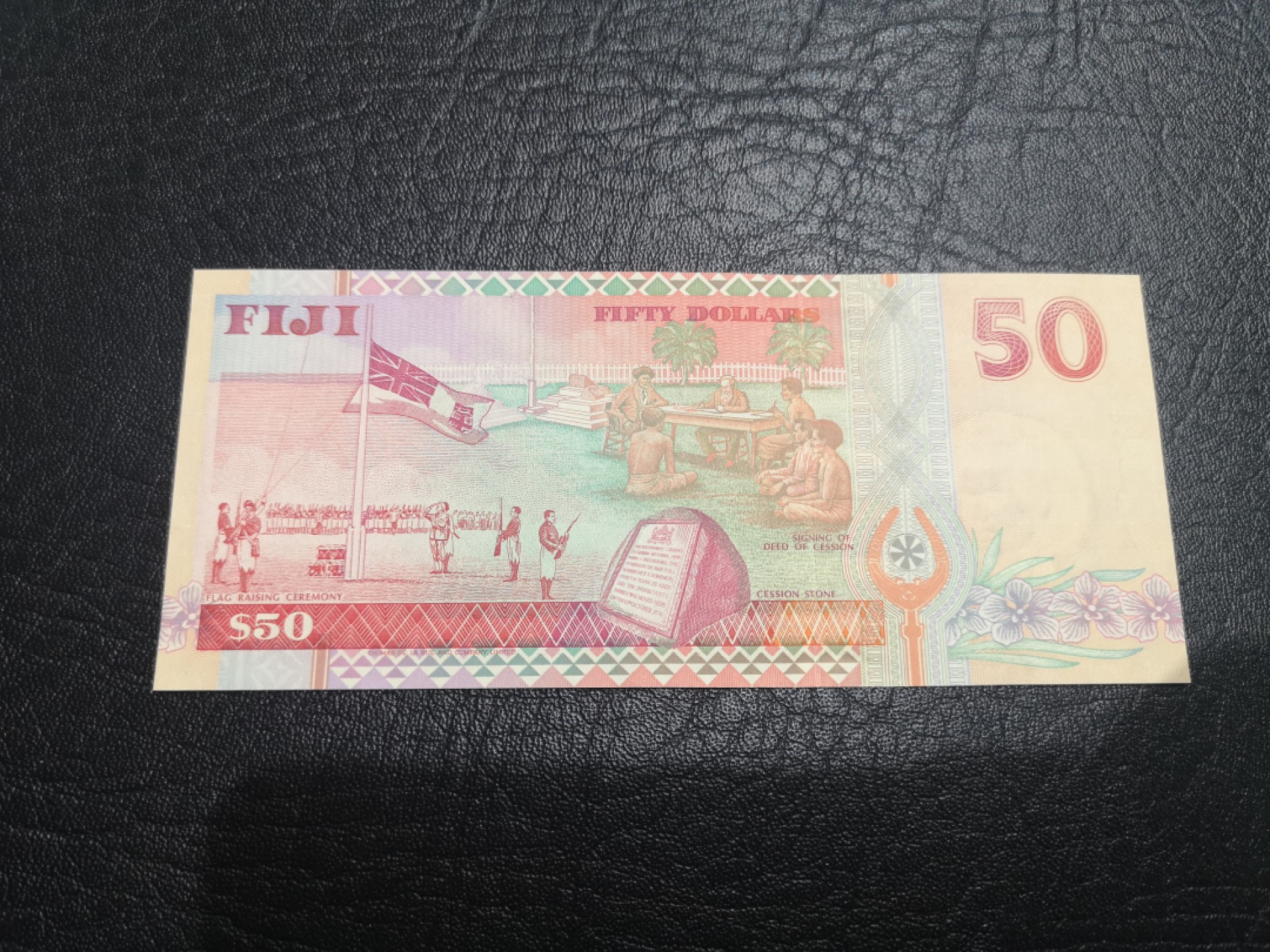 外钞收藏家》第一百七十四期拍卖 斐济1996年50首发A冠 UNC 百位号