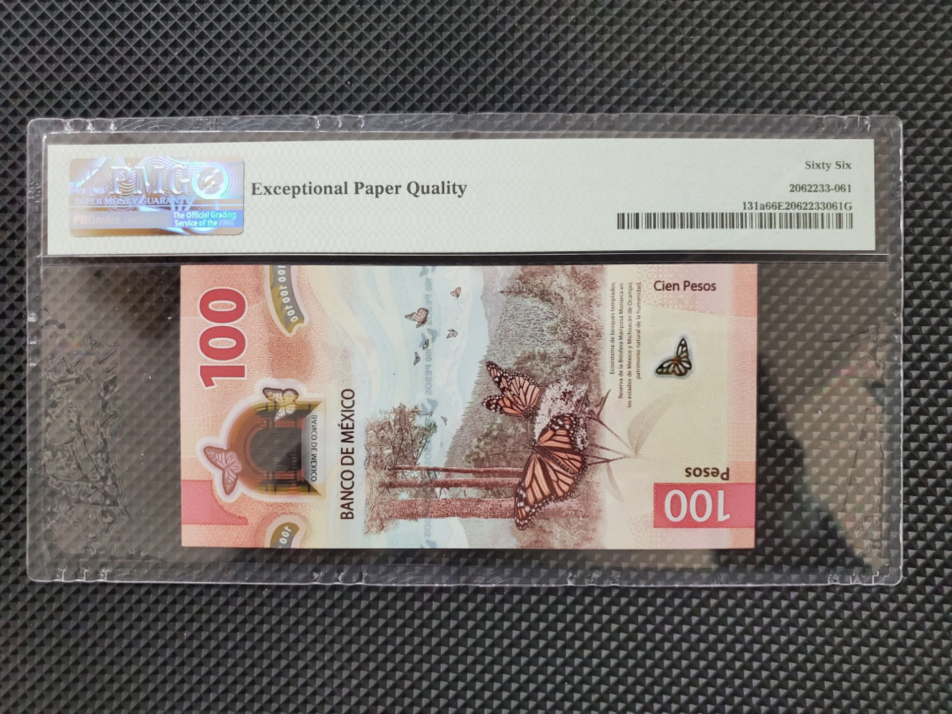 外钞收藏家》第一百七十四期拍卖 2020年墨西哥100比索 PMG66 AA冠
