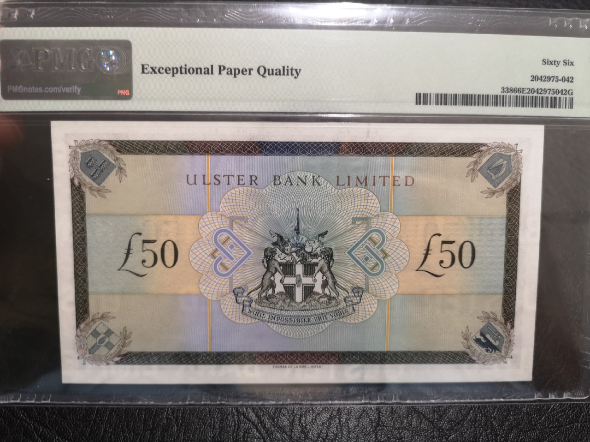 外钞收藏家》第一百七十四期拍卖 1997年北爱尔兰50镑 PMG66