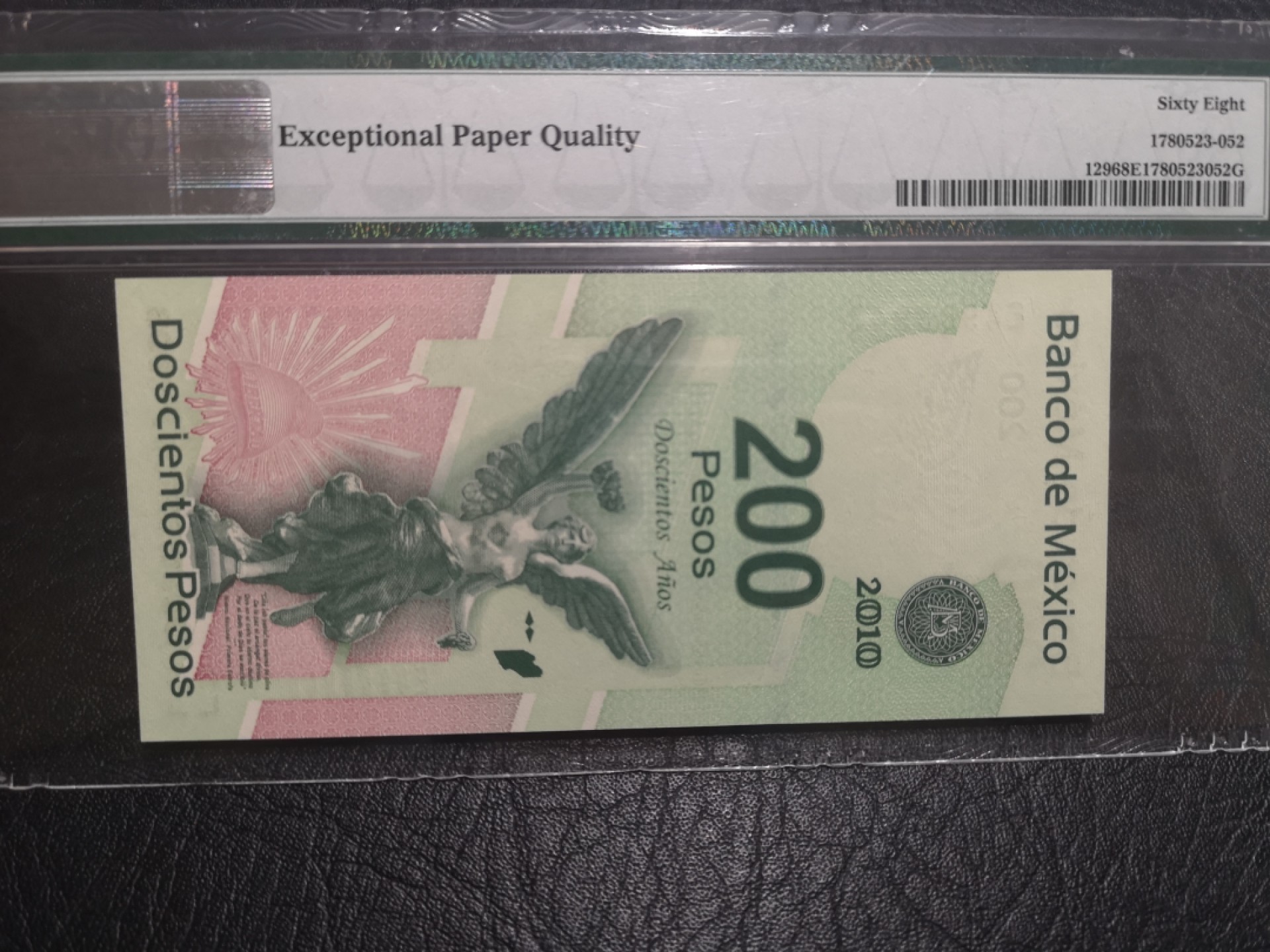 外钞收藏家》第一百七十四期拍卖 2010年墨西哥200 PMG68 冠军分 纪念钞