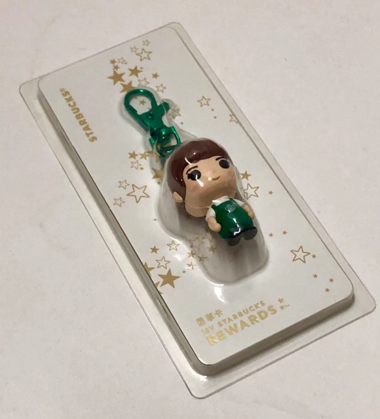 零元拍：星巴克原品全新钥匙扣。星巴克定制款钥匙扣，男孩女孩款。挂在背包或者钥匙上，让你时刻想起心中的她。