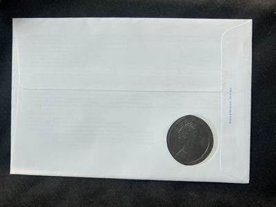 【钱币赏析】 【马恩岛】1990黑便士邮币封