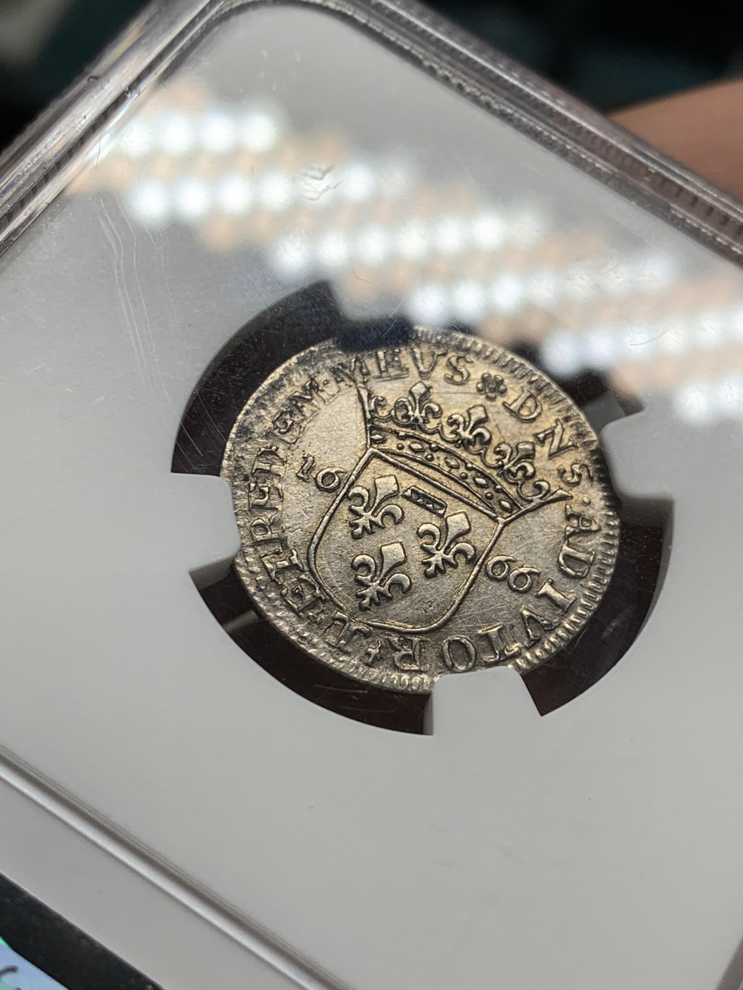 《竞宝斋》第47场-本周日，周一2场连拍（全场不限金额包邮） NGC-AUD 意大利塔萨罗洛 1666年好年份1LUI少女银币 早期难觅品种好品相 国外价格超高