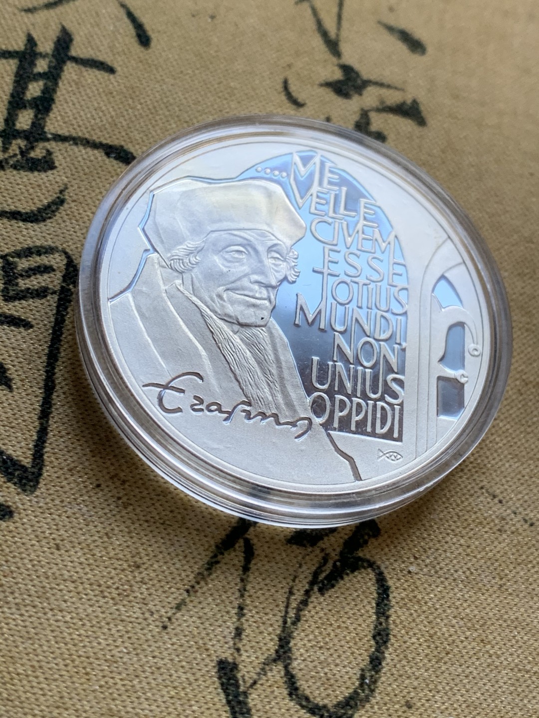 《竞宝斋》第47场-本周日，周一2场连拍（全场不限金额包邮） 原盒证书 荷兰1991年 25ECU 精制大银币 