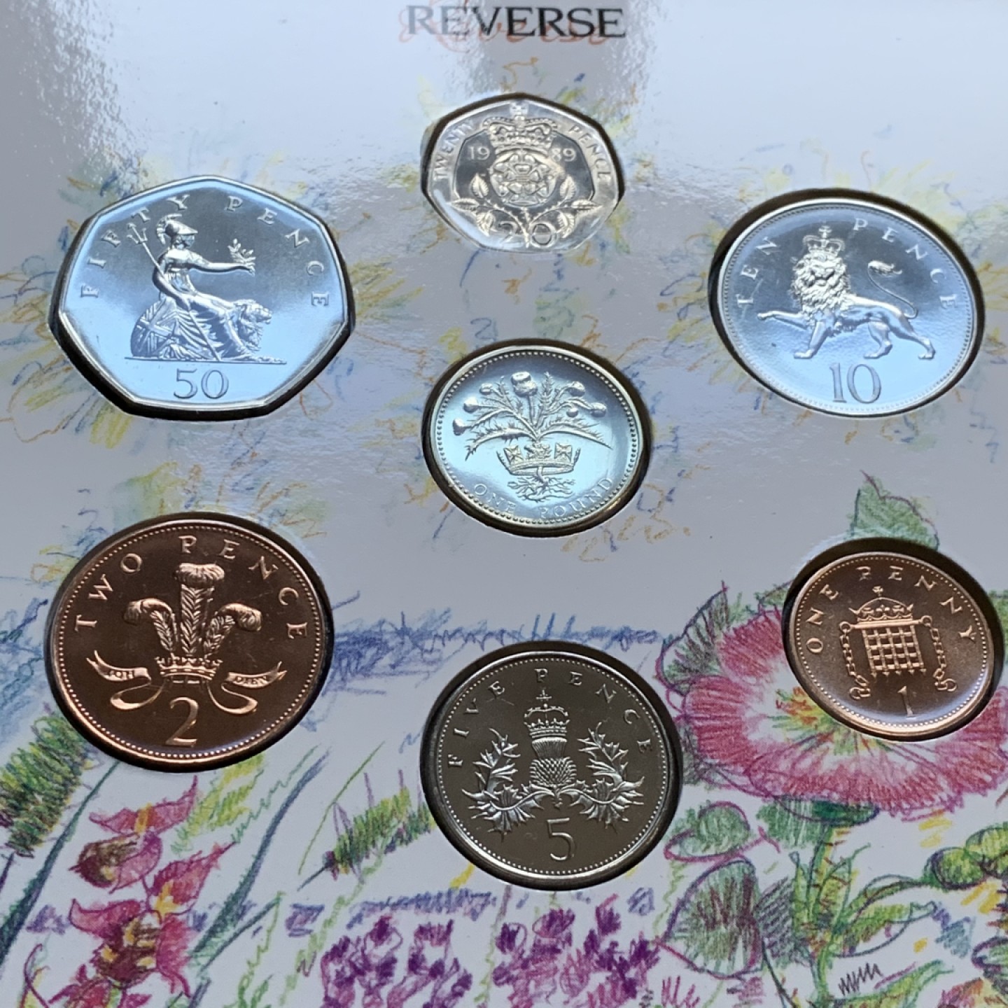 《竞宝斋》第47场-本周日，周一2场连拍（全场不限金额包邮） 英国1989年硬币套装