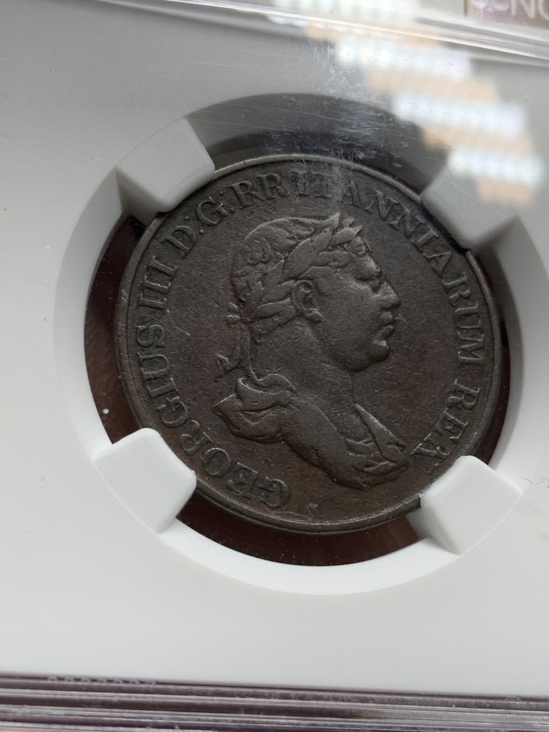 《竞宝斋》第47场-本周日，周一2场连拍（全场不限金额包邮） NGC XFD 英属 1815 锡兰 大象  S 原味好品