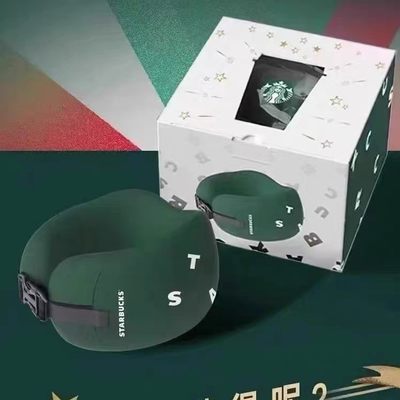 零元拍：原品全新星巴克午睡枕，看剧出差神器，绿色字母圆形记忆绵头枕旅行枕U形型枕。拍中就送平安扣 - 零元拍：原品全新星巴克午睡枕，看剧出差神器，绿色字母圆形记忆绵头枕旅行枕U形型枕。拍中就送平安扣