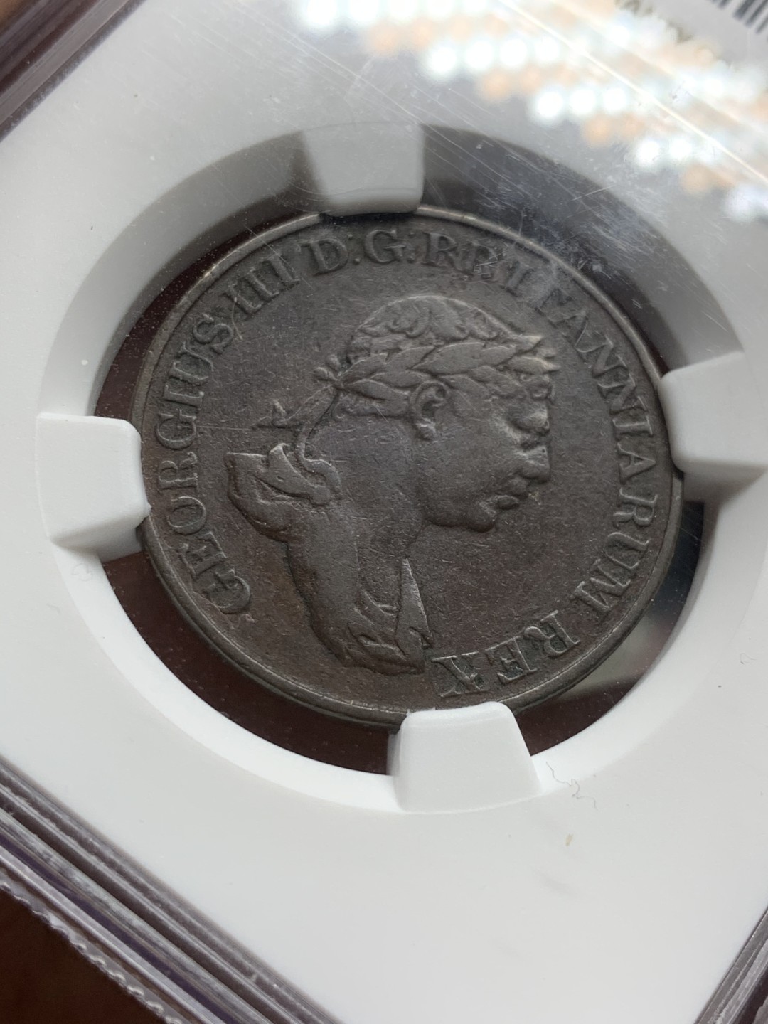 《竞宝斋》第47场-本周日，周一2场连拍（全场不限金额包邮） NGC XFD 英属 1815 锡兰 大象  S 原味好品