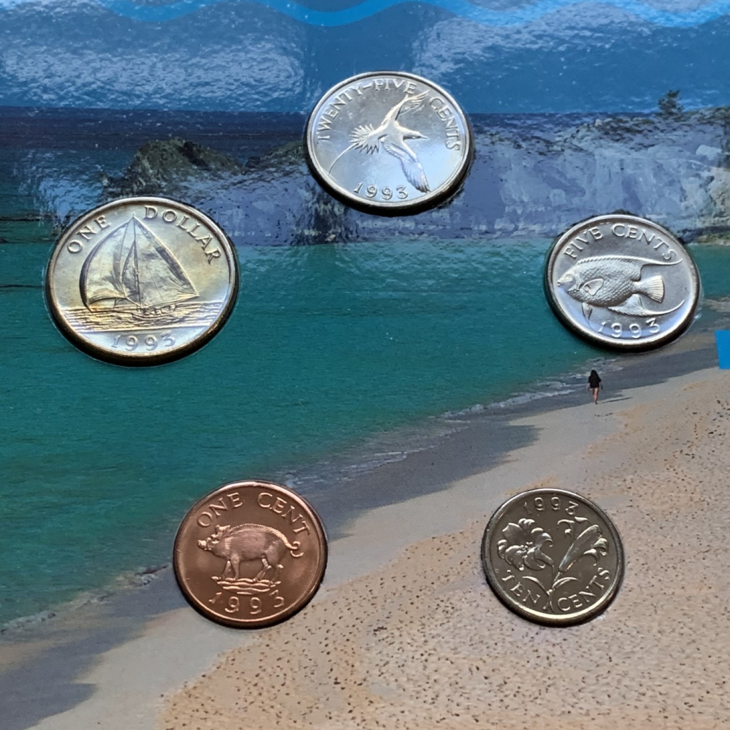 《竞宝斋》第47场-本周日，周一2场连拍（全场不限金额包邮） 英属百慕大地区1993年硬币套装