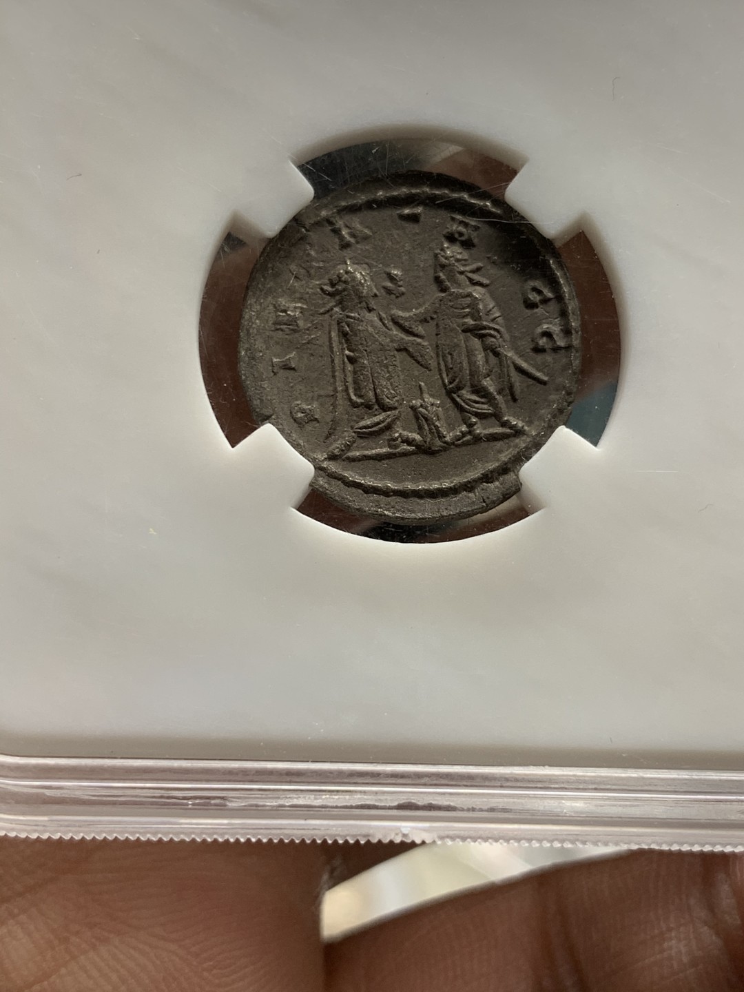 《竞宝斋》第47场-本周日，周一2场连拍（全场不限金额包邮） 保粹XF45  少见的古罗马帝国时期银币  