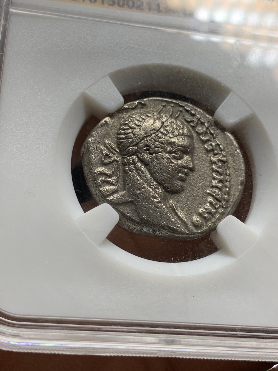 《竞宝斋》第47场-本周日，周一2场连拍（全场不限金额包邮） 公元 218-222年 古罗马 叙利亚行省 4德 银币 13.19克 背面是闪电鹰