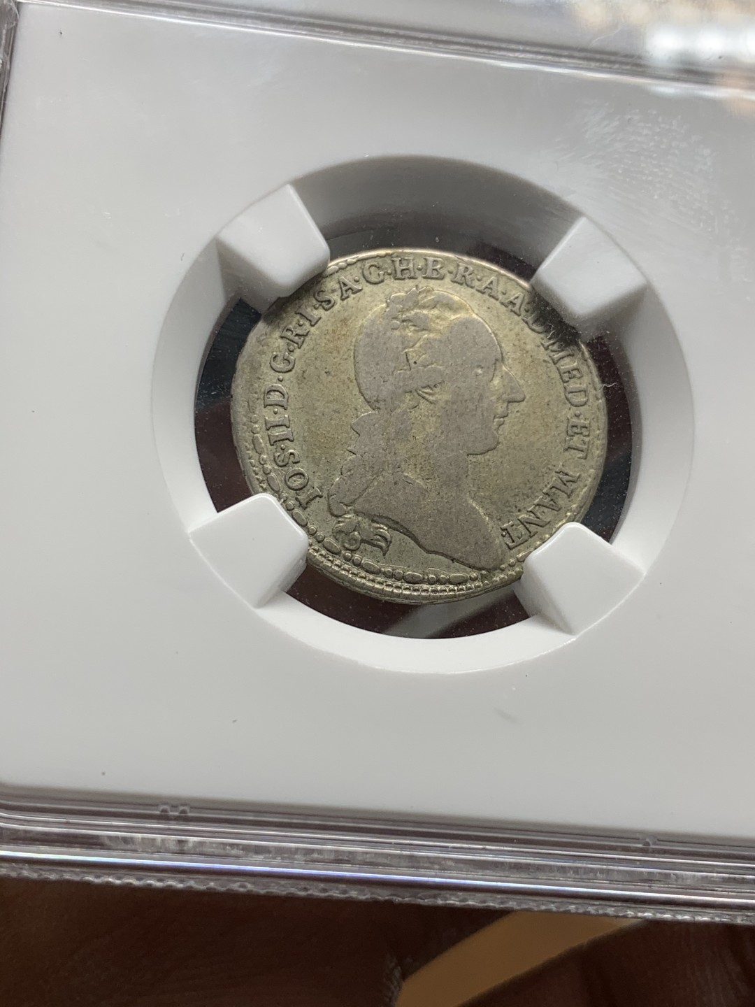 《竞宝斋》第47场-本周日，周一2场连拍（全场不限金额包邮） NGC F15 意大利 1781年米兰神圣皇帝约瑟夫二世1/2里拉银币 盒子标错 应该不是parma 而应该是milan 非常少见