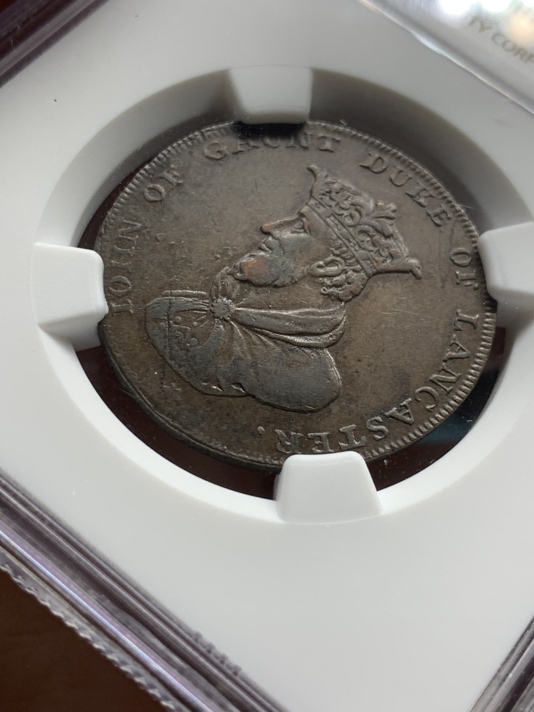 《竞宝斋》第47场-本周日，周一2场连拍（全场不限金额包邮） NGC XF45 英国1794年开夏郡 兰卡斯特省 半便士 代用币 TOKEN