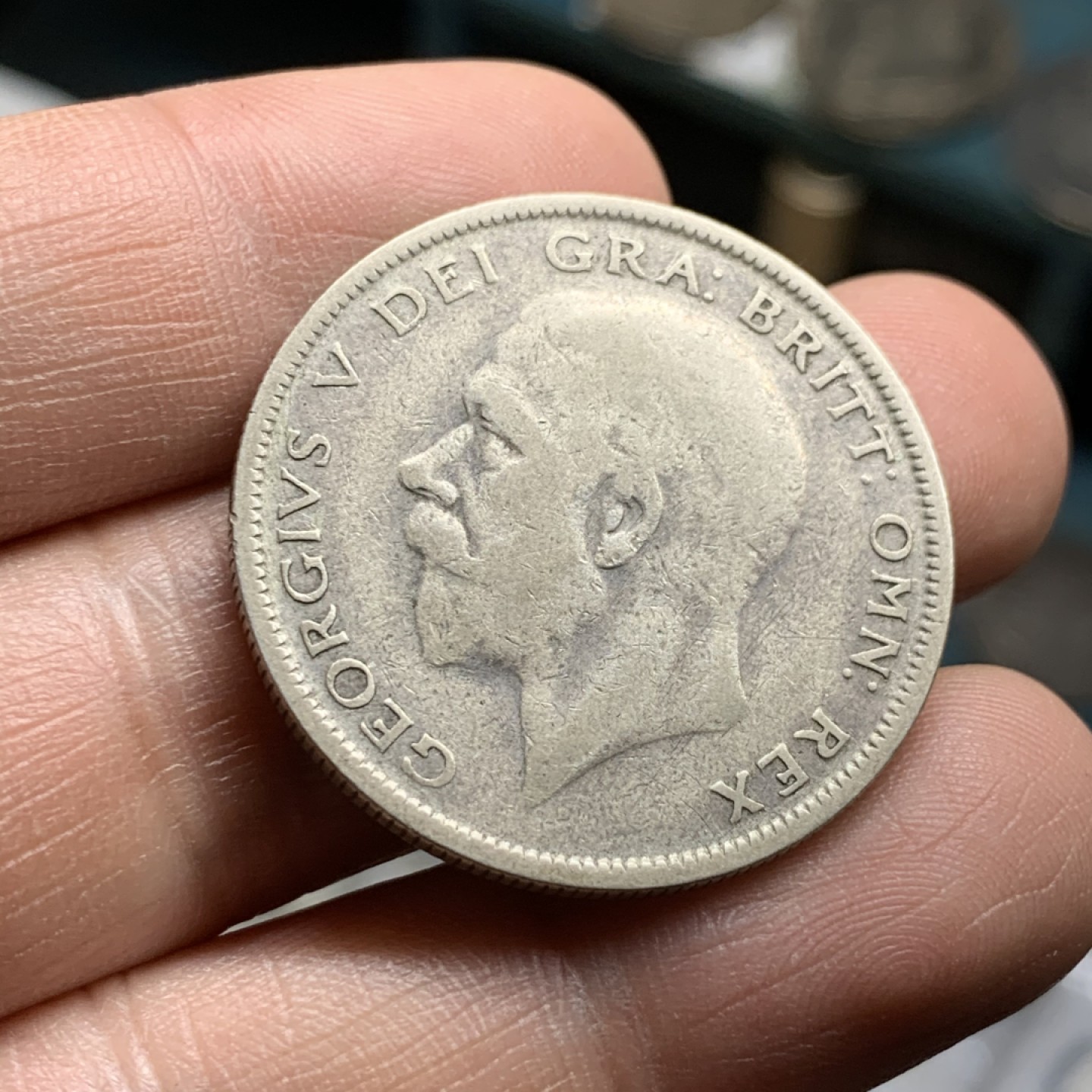 《竞宝斋》第47场-本周日，周一2场连拍（全场不限金额包邮） 不列颠经典  1931年英国国王乔治五世半克朗银币 