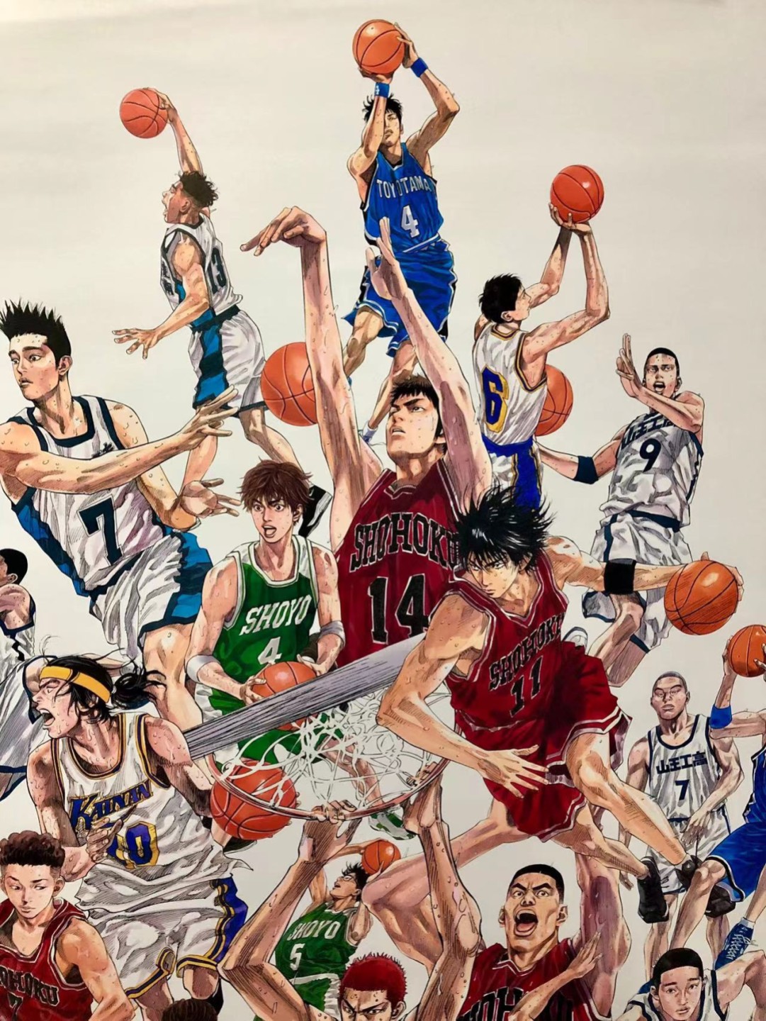 灌篮高手大电影即将回归，特别奉献：井上雄彦亲笔签名 Jump50th SLAM DUNK allstar 灌篮高手300张限量艺术海报