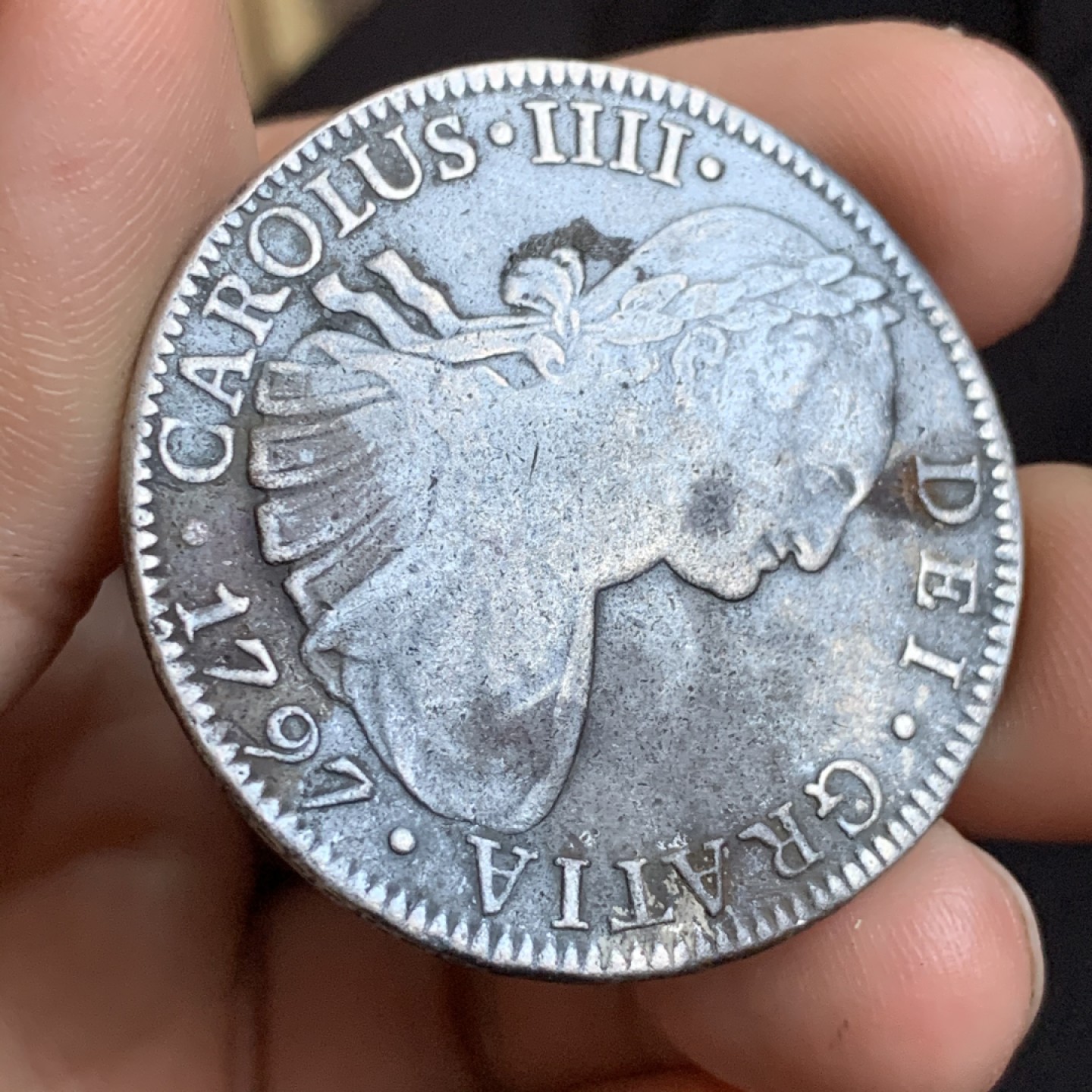 《竞宝斋》第48场-本周日，周一2场连拍（全场不限金额包邮） 西属 墨西哥 1797年 卡四 双柱8R 大银币