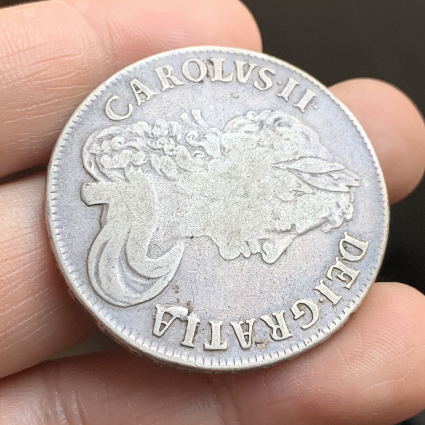 《竞宝斋》第48场-本周日，周一2场连拍（全场不限金额包邮） 英国 1672年查理二世一克朗银币 稀少品种 基本没有MS 05年AU品就九万了