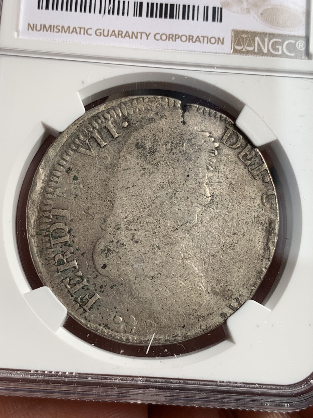 《竞宝斋》第48场-本周日，周一2场连拍（全场不限金额包邮） NGC VG8 墨西哥 18xx年 费七 萨卡特卡斯版 内战 8里亚尔大银币