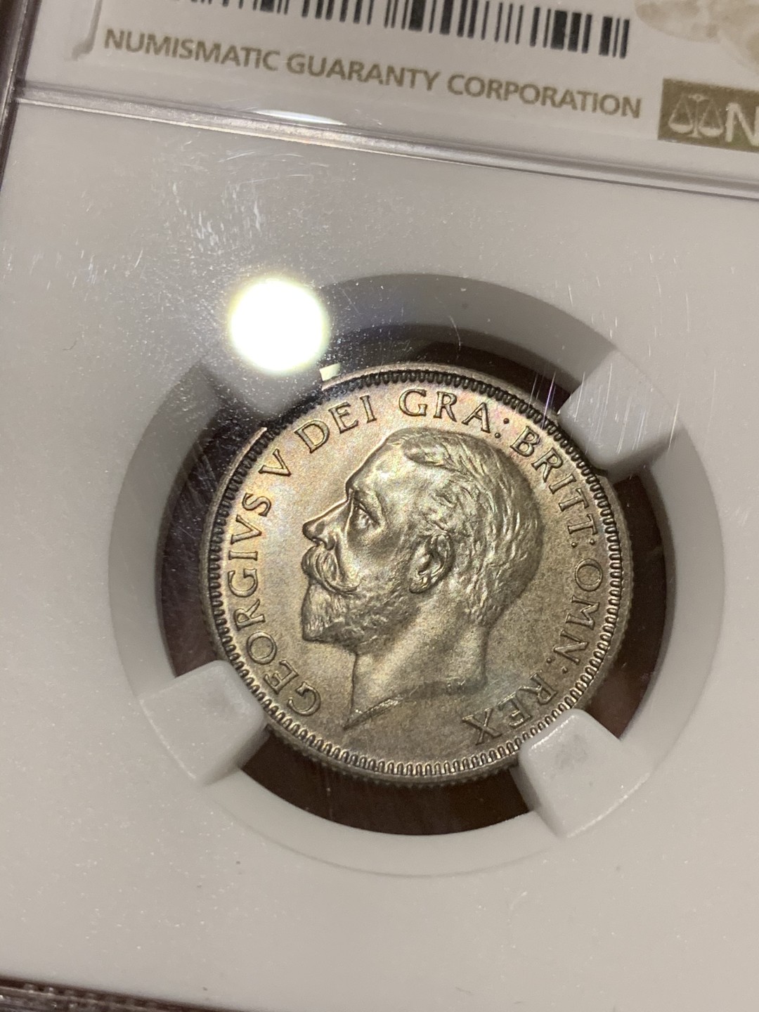 《竞宝斋》第48场-本周日，周一2场连拍（全场不限金额包邮） NGC-PF64 英国1927年乔治五世精制1先令 好包浆精制高分难得！