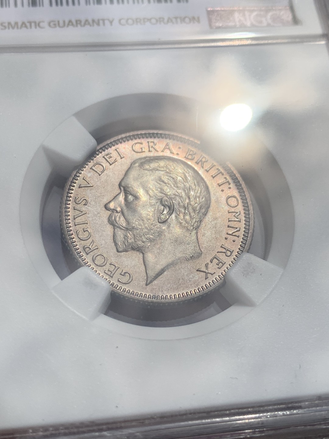 《竞宝斋》第48场-本周日，周一2场连拍（全场不限金额包邮） NGC-PF64 英国1927年乔治五世精制1先令 好包浆精制高分难得！