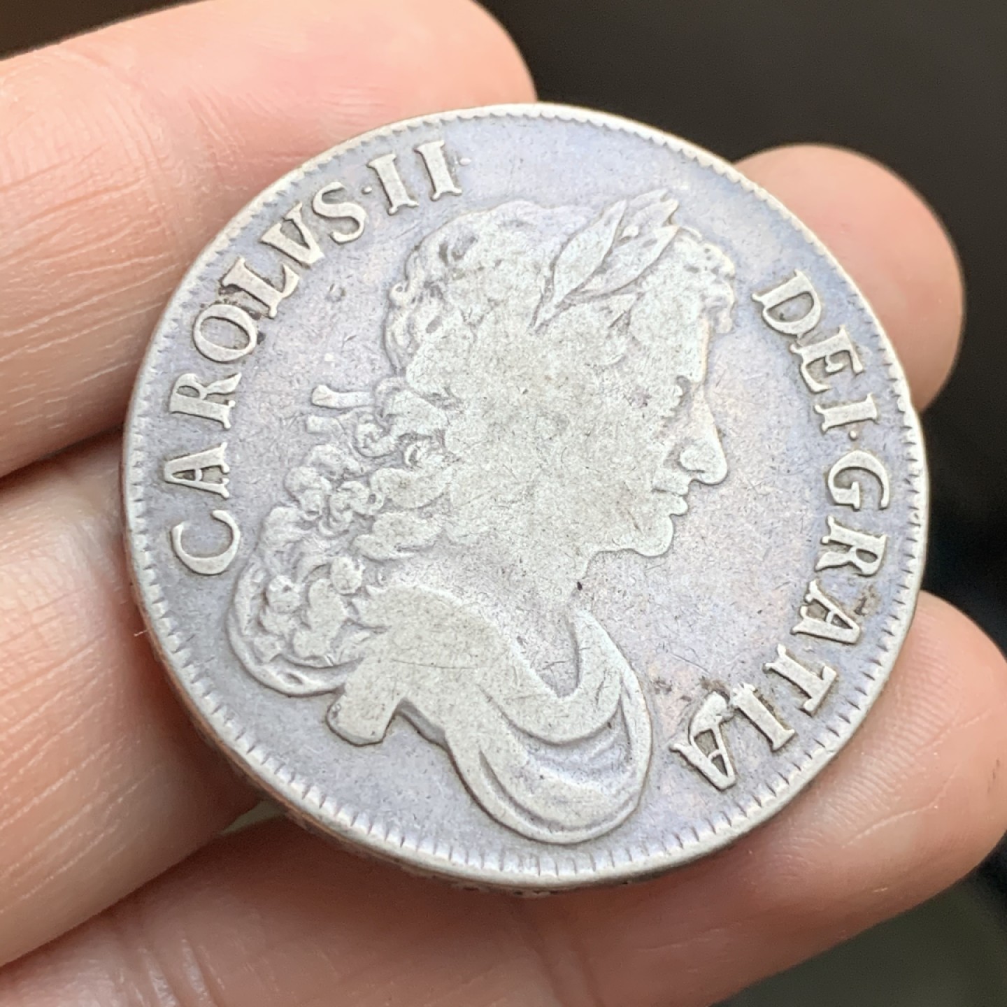 《竞宝斋》第48场-本周日，周一2场连拍（全场不限金额包邮） 英国 1672年查理二世一克朗银币 稀少品种 基本没有MS 05年AU品就九万了