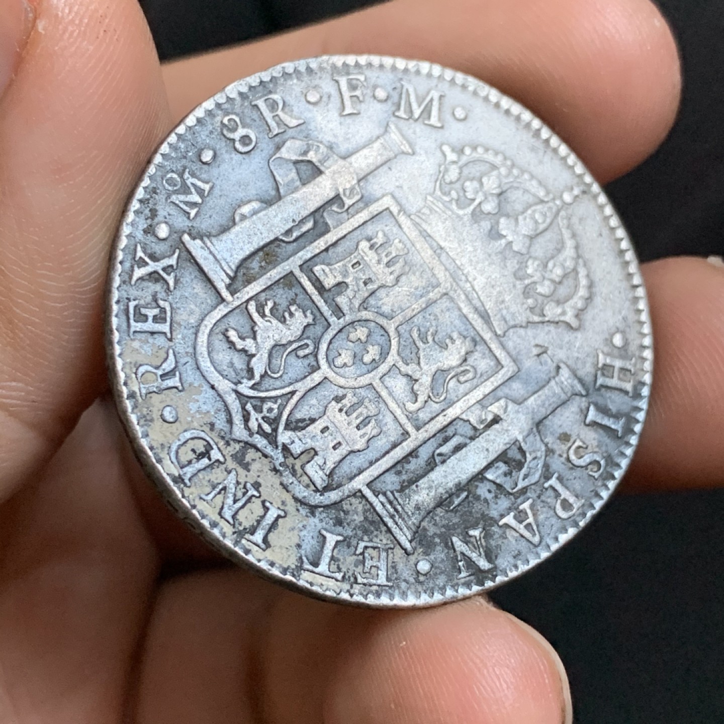 《竞宝斋》第48场-本周日，周一2场连拍（全场不限金额包邮） 西属 墨西哥 1791年 卡四 双柱8R 大银币