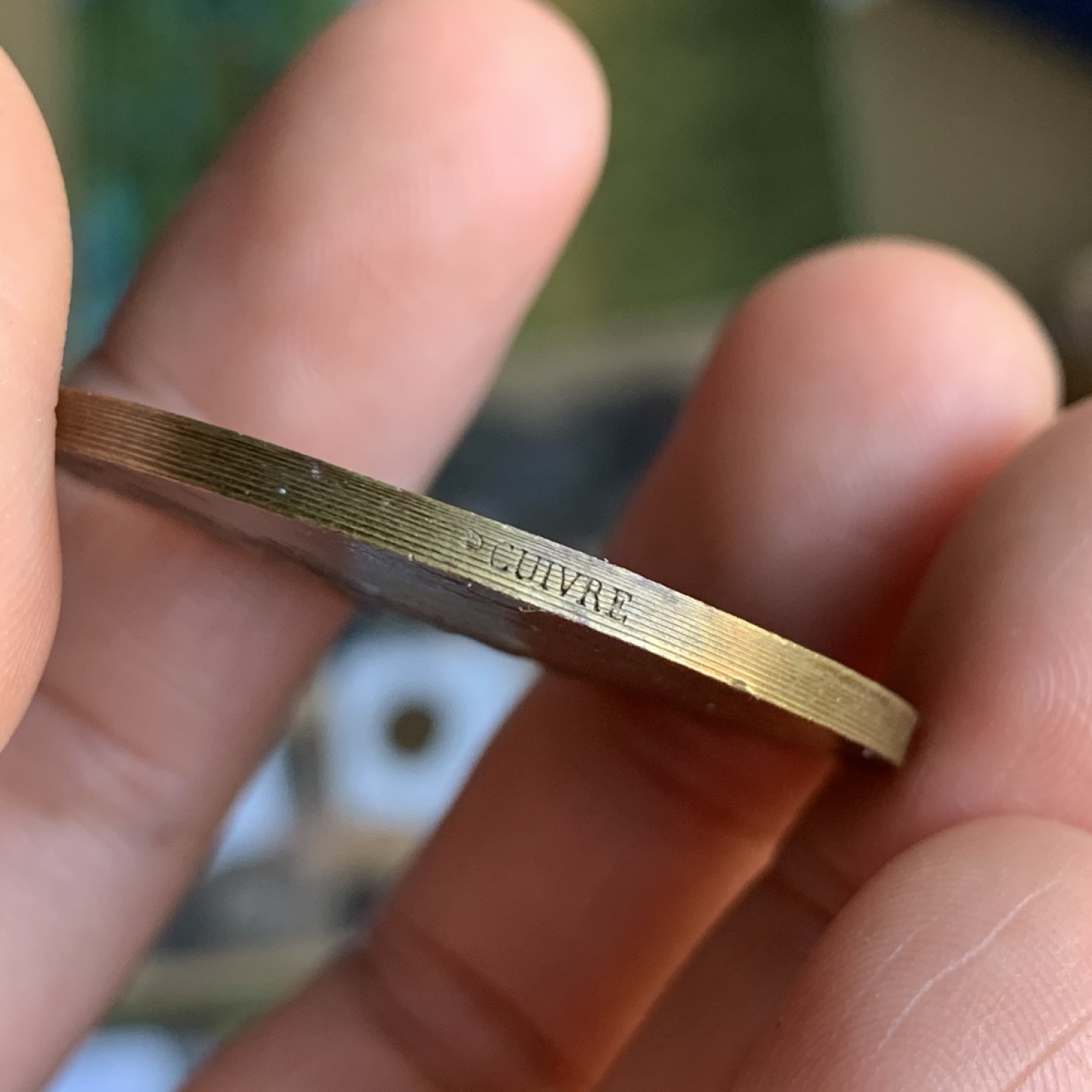 《竞宝斋》第48场-本周日，周一2场连拍（全场不限金额包邮） 法国 罗蒂  1898年 小铜章 天使手持丰饶角 非常的精制 22.5克 36.9mm直径