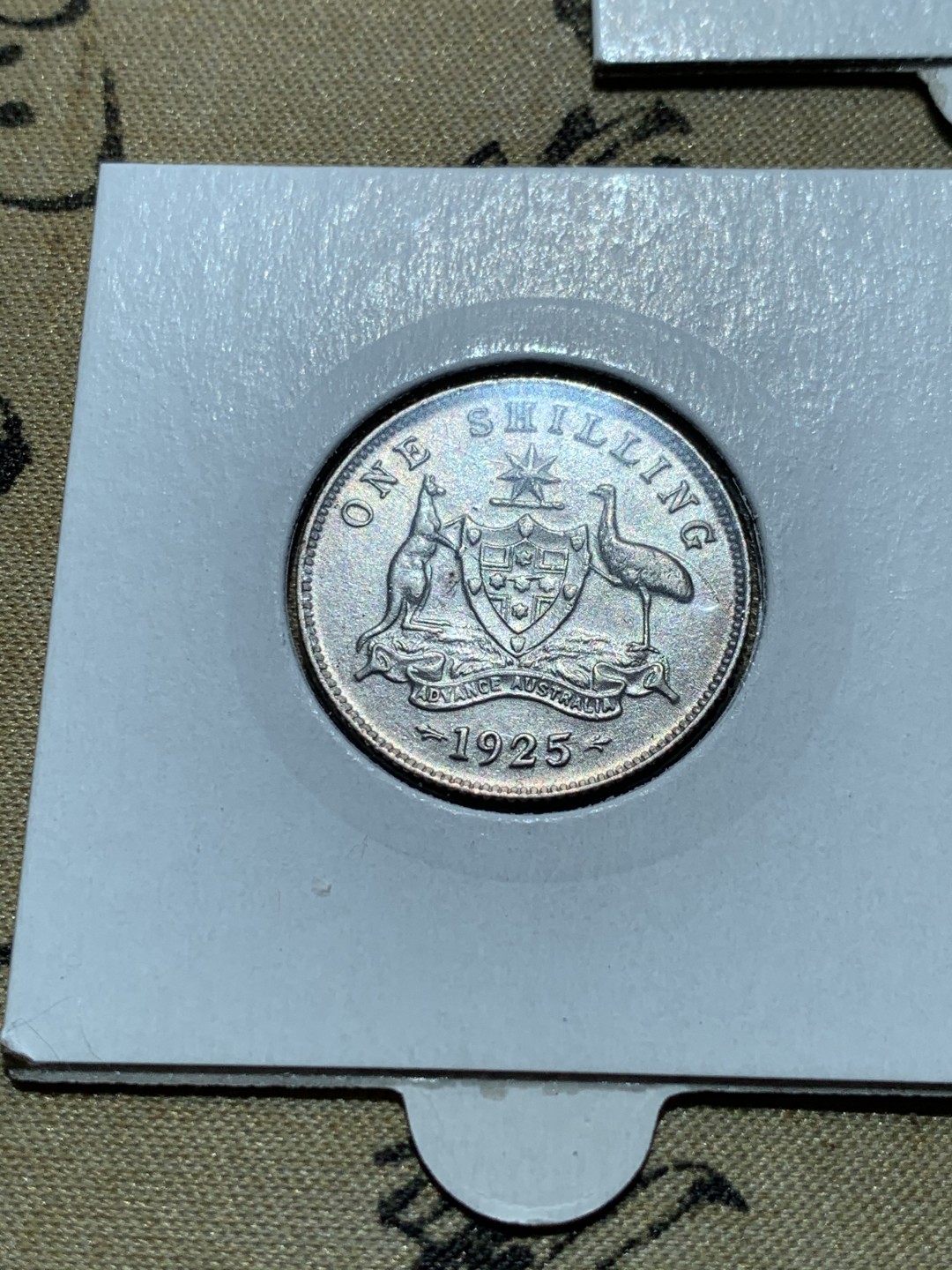 《竞宝斋》第48场-本周日，周一2场连拍（全场不限金额包邮） UNC级好品 英国 1925年 辅币套 乔治五世 澳大利亚先令 便士一套 铜币巧克力包浆 套币玩家值得拥有