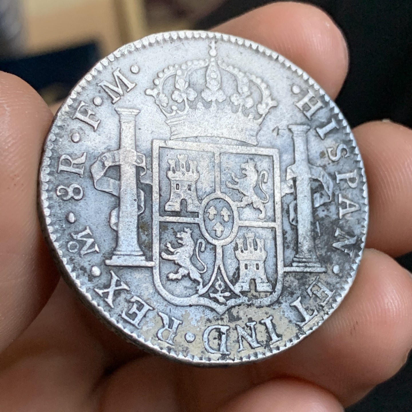 《竞宝斋》第48场-本周日，周一2场连拍（全场不限金额包邮） 西属 墨西哥 1791年 卡四 双柱8R 大银币