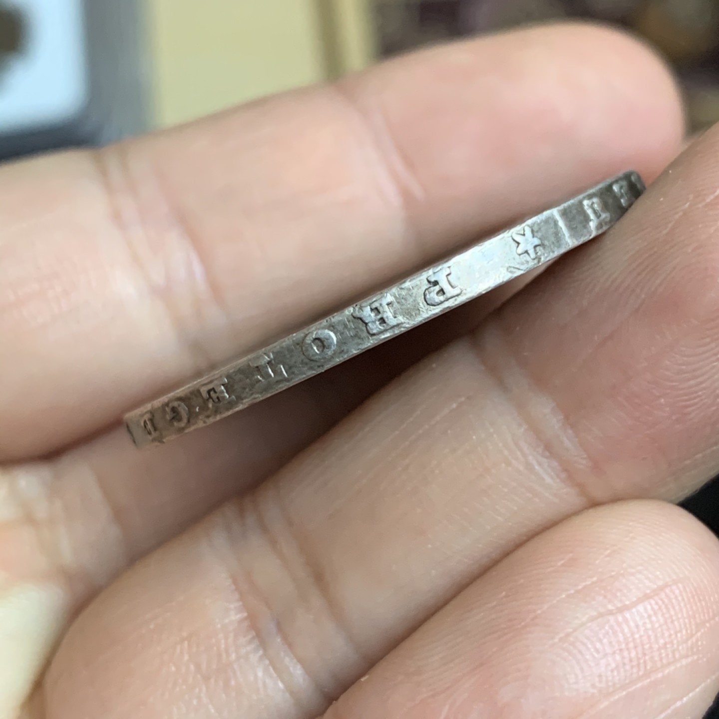 《竞宝斋》第48场-本周日，周一2场连拍（全场不限金额包邮） 法国 1867年 拿三 5法郎 银币 原味好细节 彩色包浆 值得收藏