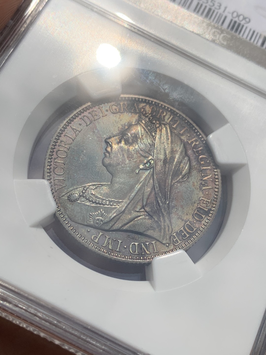 《竞宝斋》第48场-本周日，周一2场连拍（全场不限金额包邮） NGC-PF63 双面五彩 英国 1893年维多利亚女王精制弗洛林银币