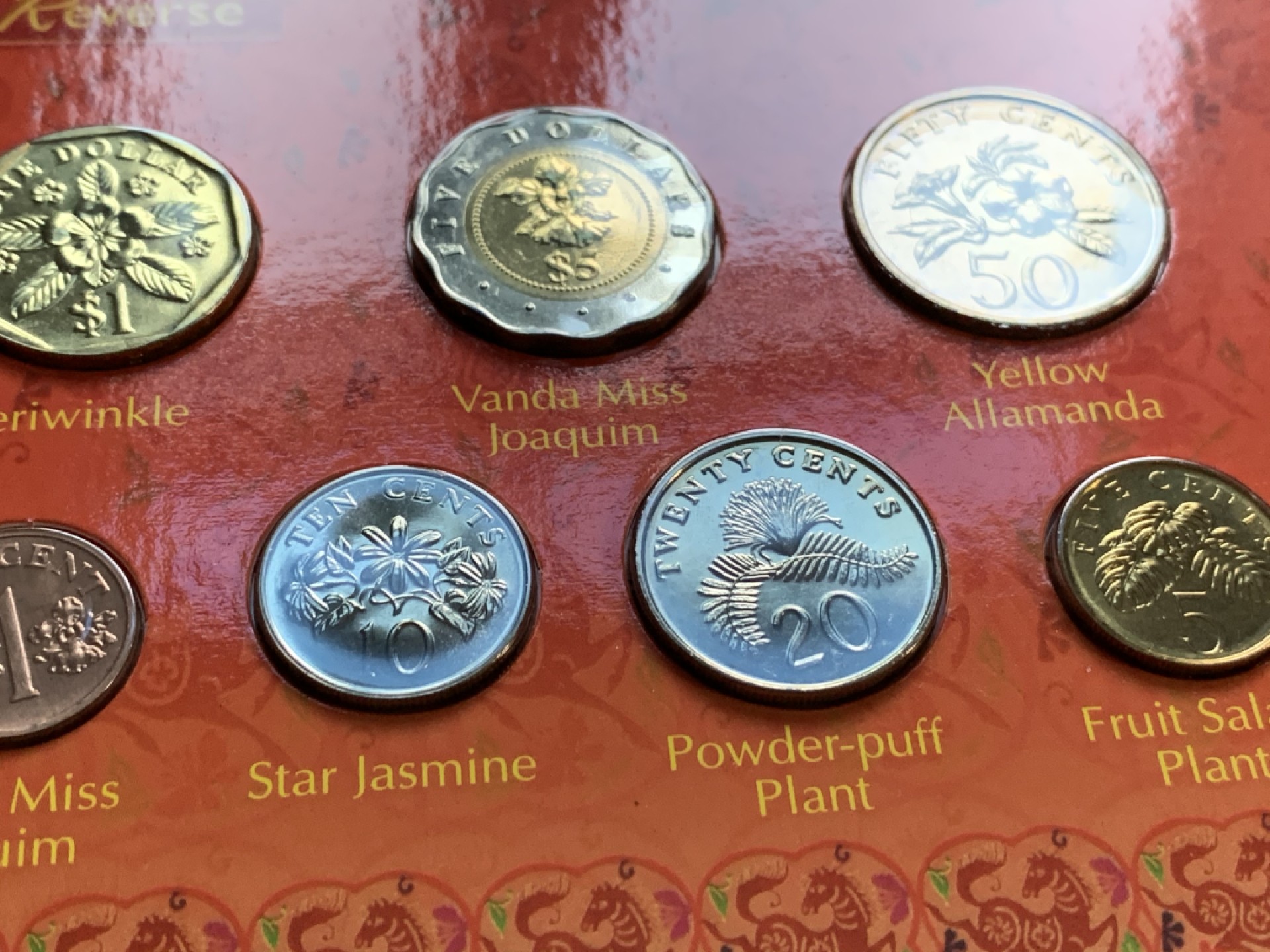 《竞宝斋》第48场-本周日，周一2场连拍（全场不限金额包邮） 新加坡2002年清年份官方原装套币BU 红包币 1分-5元共7枚 带双色币5元面值全 克劳斯编号MS39