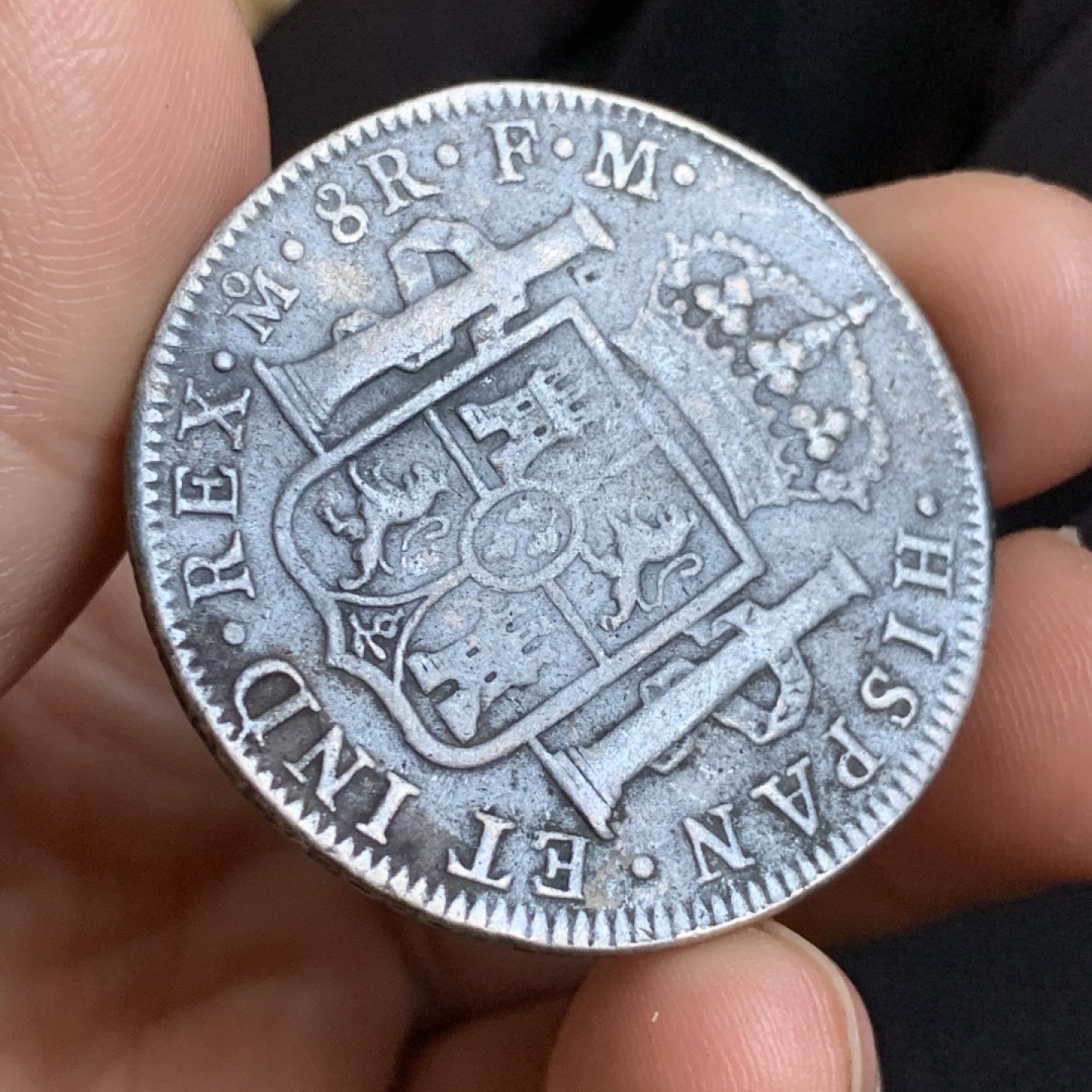 《竞宝斋》第48场-本周日，周一2场连拍（全场不限金额包邮） 西属 墨西哥 1797年 卡四 双柱8R 大银币