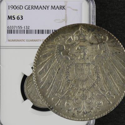 亘邦集藏 第111期 - 1906年 德国硬币1马克 NGC MS63 6337155-132