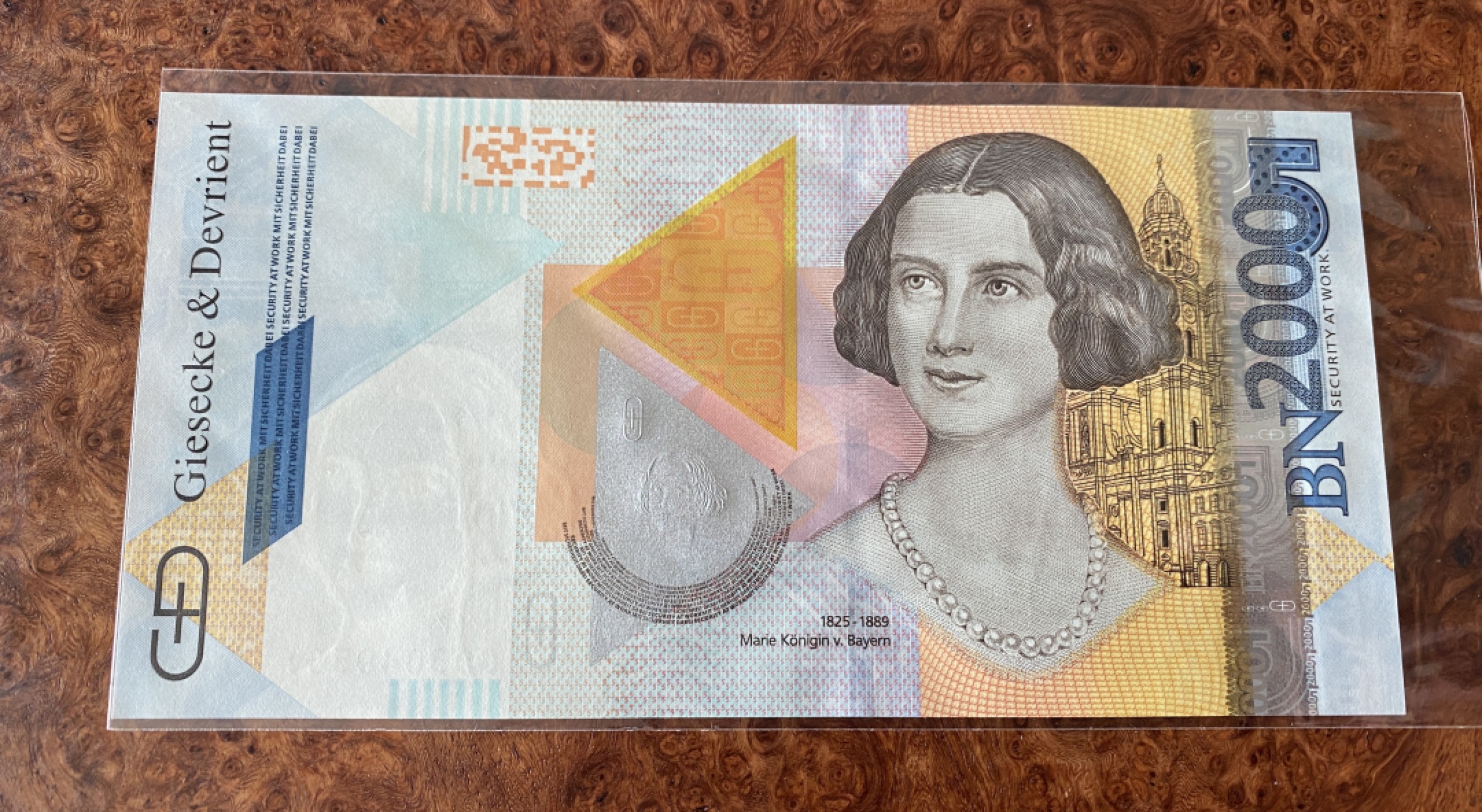 Chase Auction 第7期 - - 中外纸币、硬币、民国钞联拍！ 2005年德国捷德测试纪念钞一张！玛利亚皇后，雕版印刷，多重防伪，一流品质！