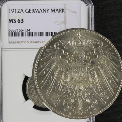 亘邦集藏 第111期 - 1912年 德国硬币1马克 NGC MS63 6337155-134