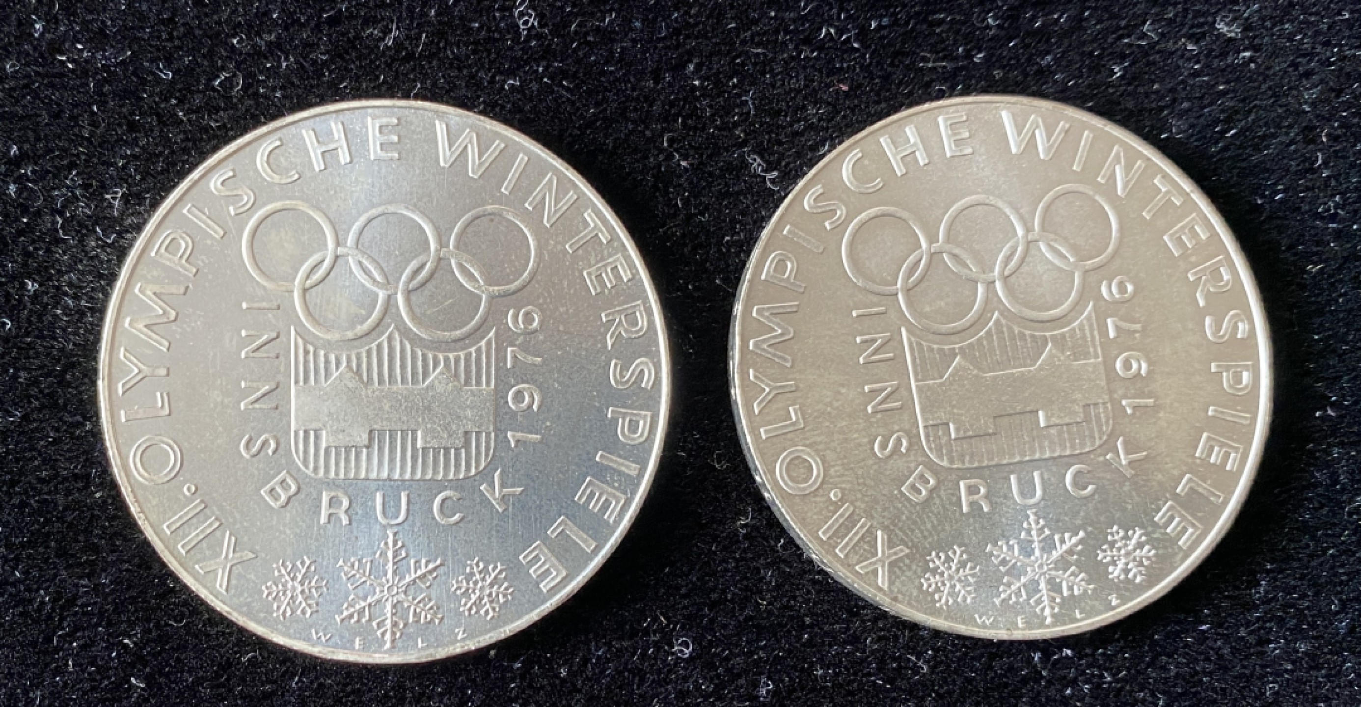 Chase Auction 第7期 - - 中外纸币、硬币、民国钞联拍！ 1976年奥地利100先令银币两枚！单枚25克！