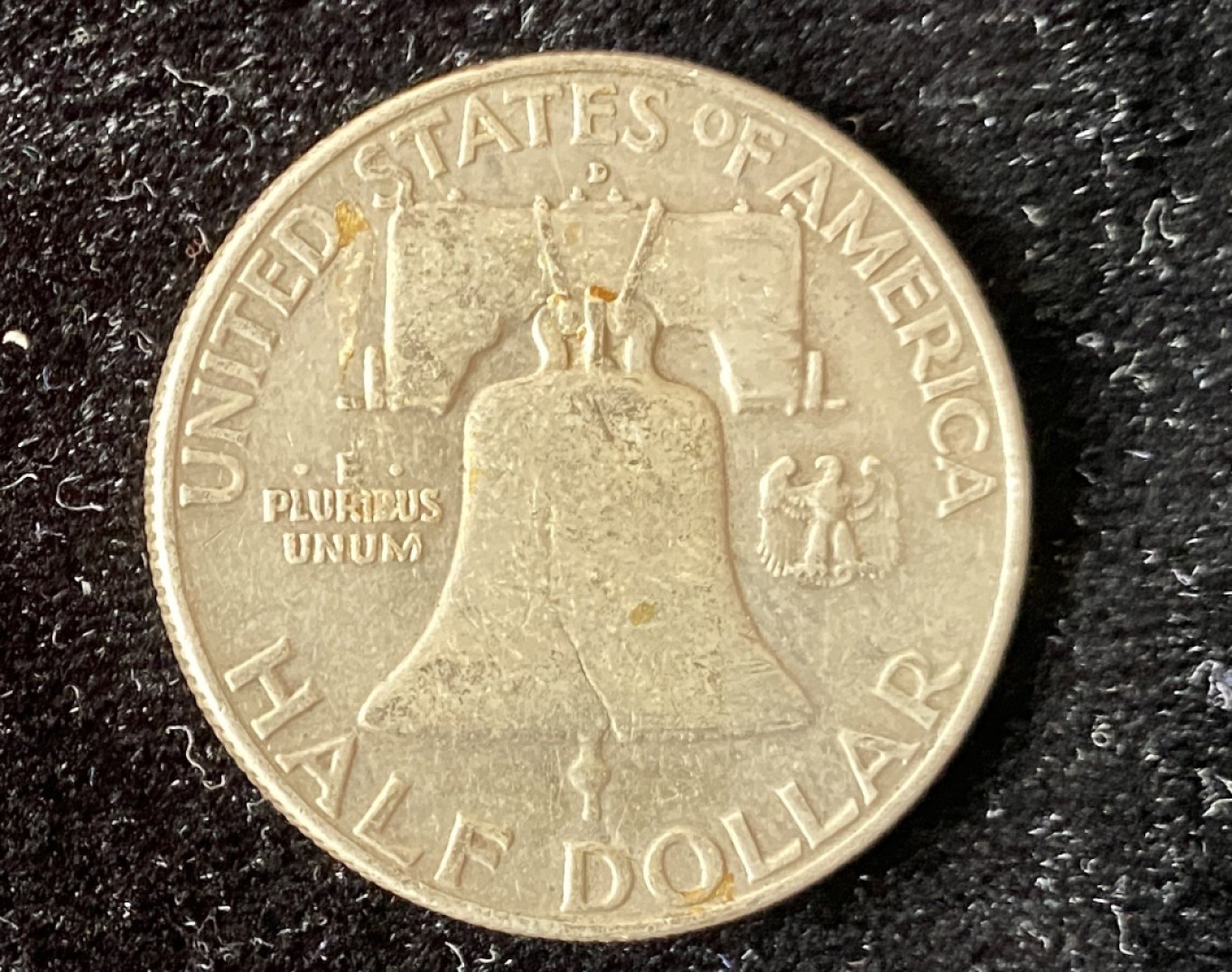 Chase Auction 第7期 - - 中外纸币、硬币、民国钞联拍！ 1958年美国0.5美元银币一枚，富兰克林头像，背面自由钟！重13克！