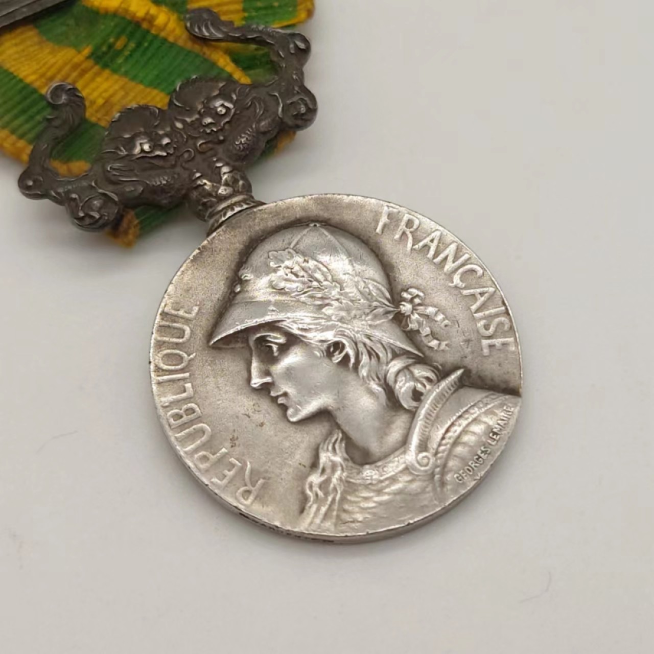 勋章奖章交易所04月17日拍卖 法国1900庚子奖章（银质）