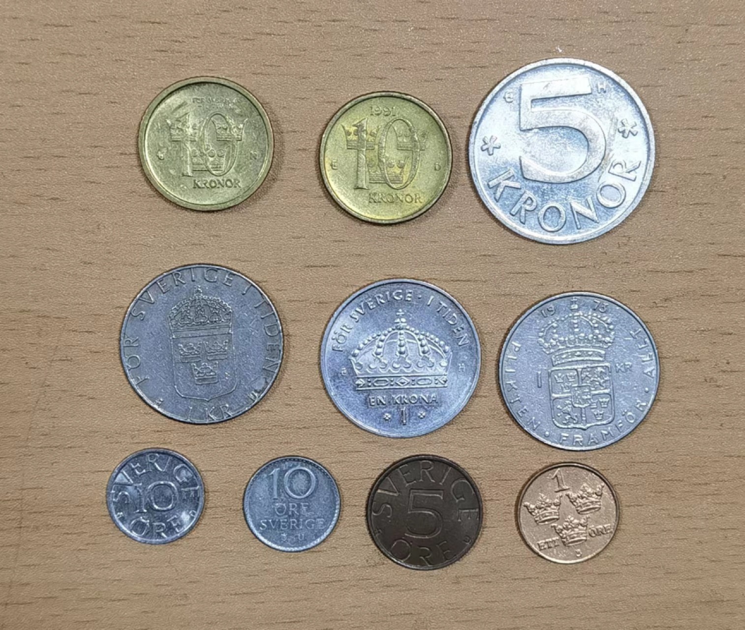 北京马甸外币专卖微拍第七十三期，非贵金属外国纪念币，流通币专场，陆续上新欢迎光临 瑞典10枚不重样