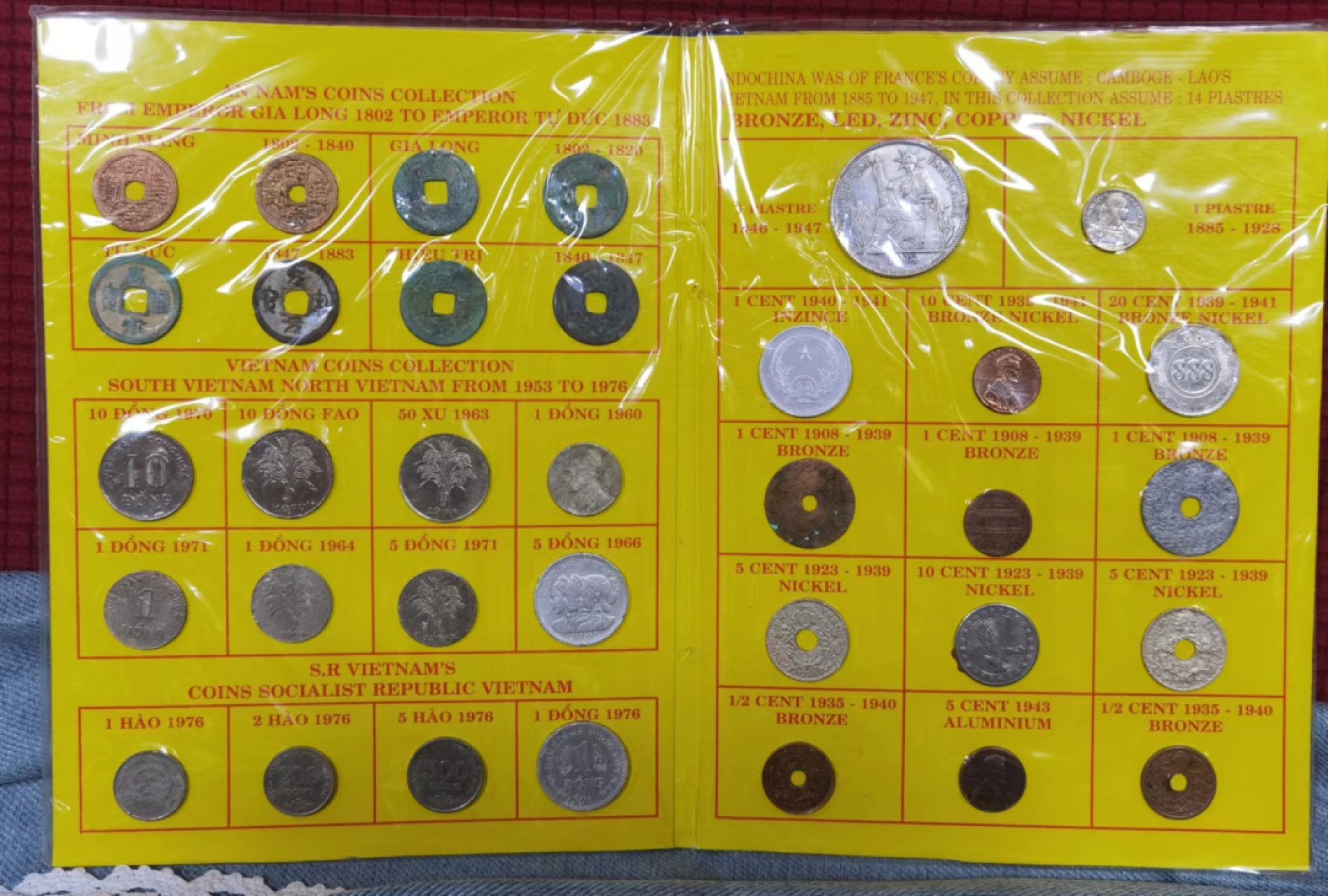 北京马甸外币专卖微拍第七十三期，非贵金属外国纪念币，流通币专场，陆续上新欢迎光临      越南钱币旅游纪念册，坐洋为复制品，其他均为真品，品相如图 