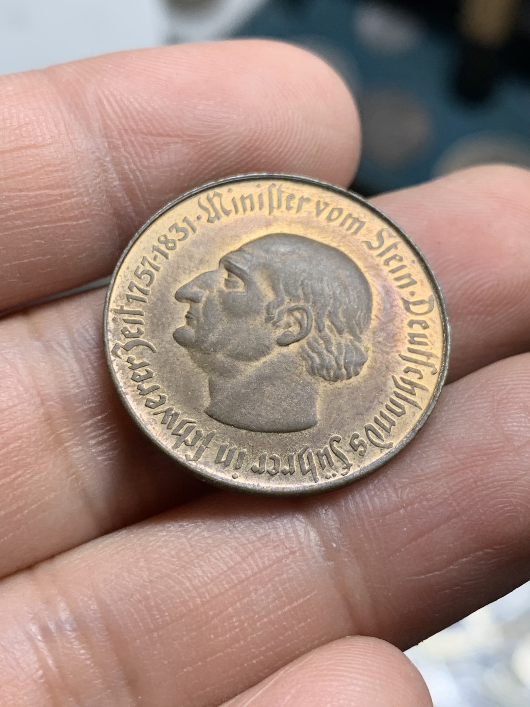 《竞宝斋》第49场-本周日，周一2场连拍（全场不限金额包邮） 德国威斯特伐利亚1922年男头大马币100、500马克铜币一对