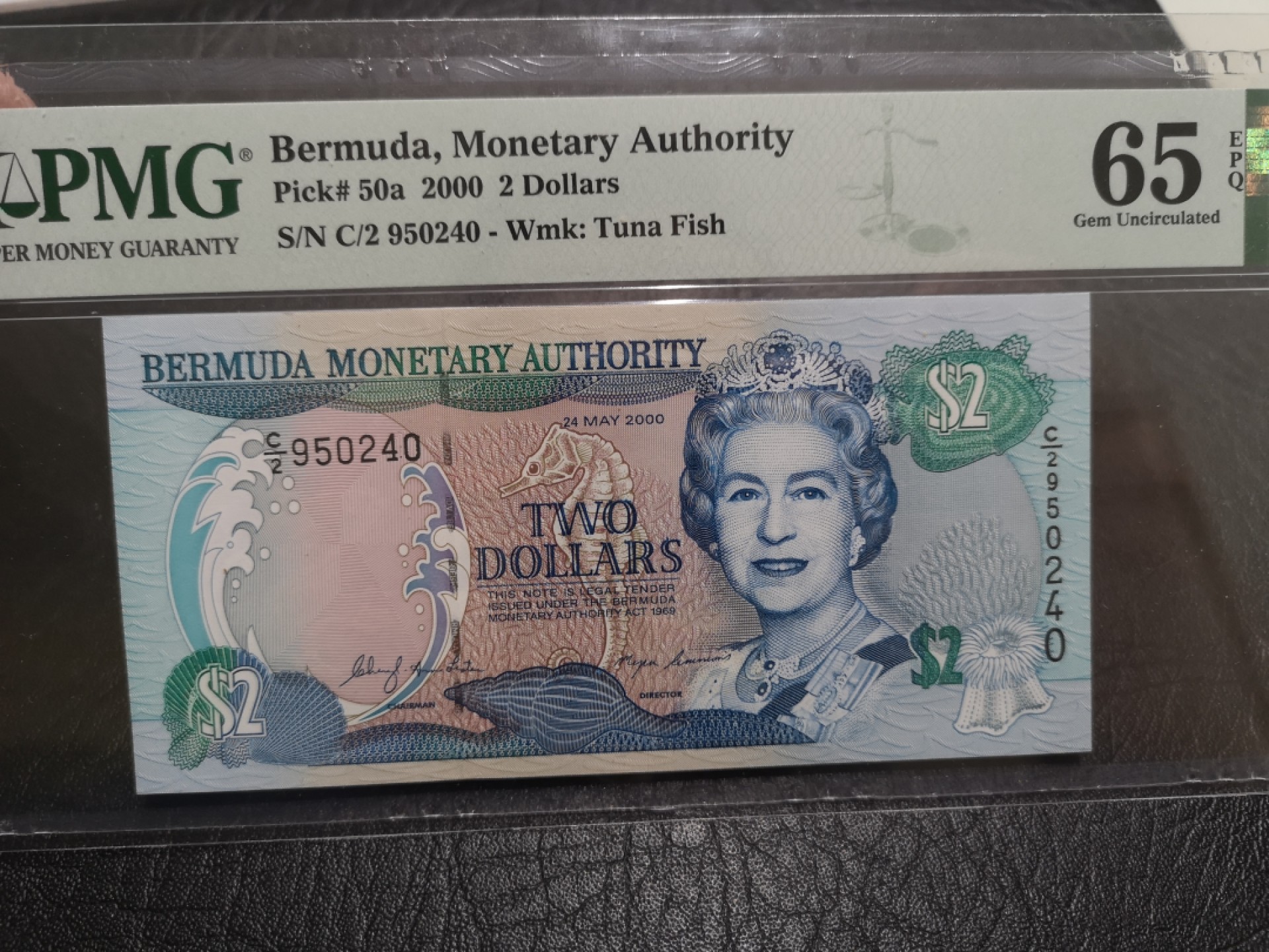 《外钞收藏家》第一百七十五期拍卖 2000年百慕大2刀 PMG65
