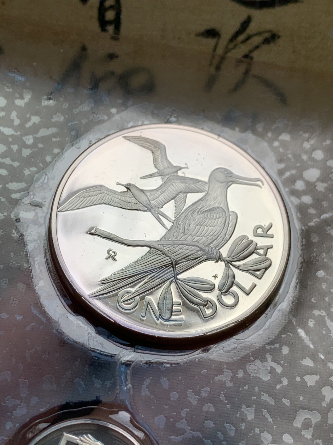 《竞宝斋》第49场-本周日，周一2场连拍（全场不限金额包邮） 英属 维京群岛  1973年 盒装 6枚装套币  含一枚25.7克925大银币  原封未氧化 状态一流