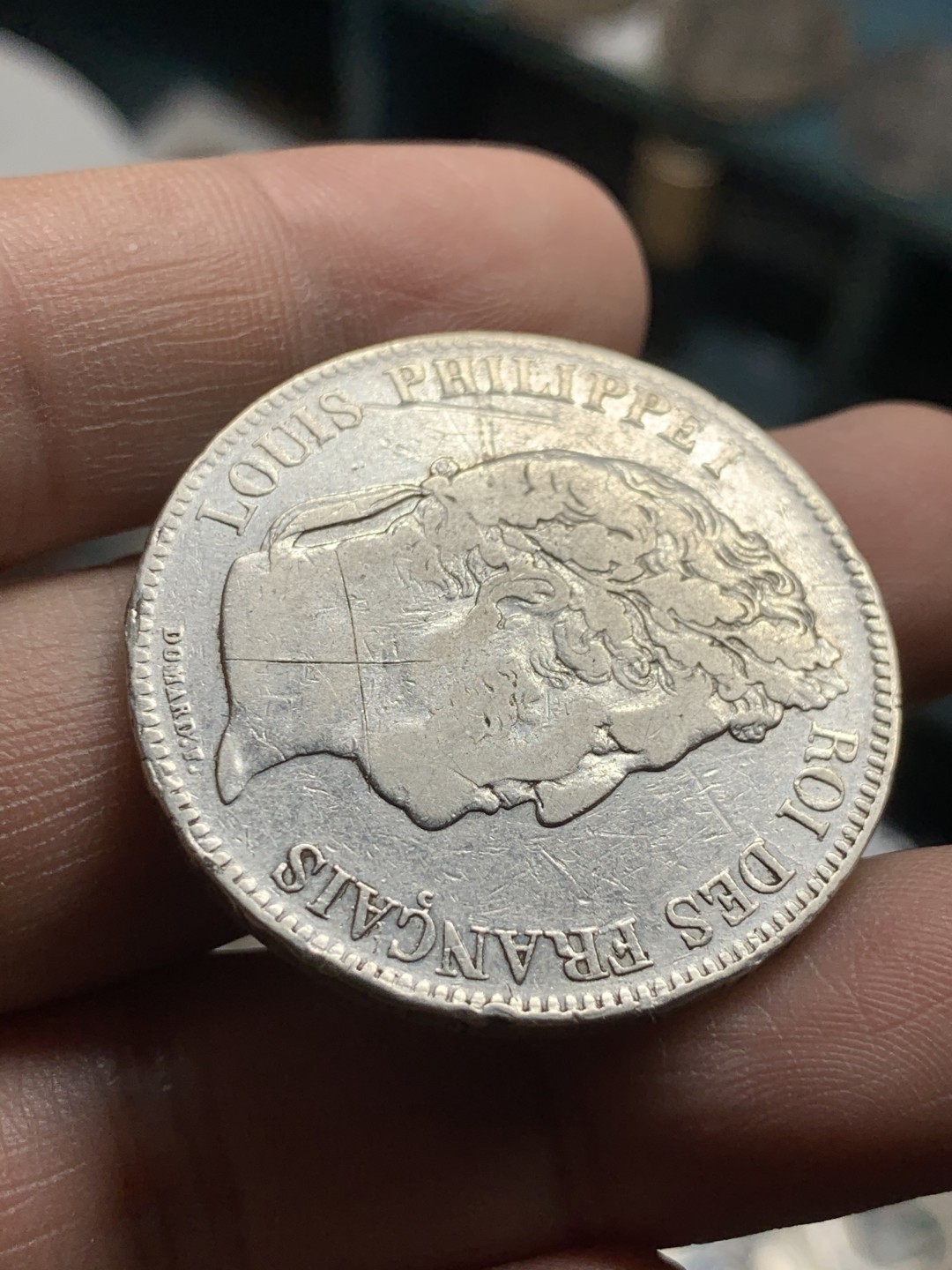 《竞宝斋》第49场-本周日，周一2场连拍（全场不限金额包邮） 1834年法国菲利普斯一世5法郎银币  品如图