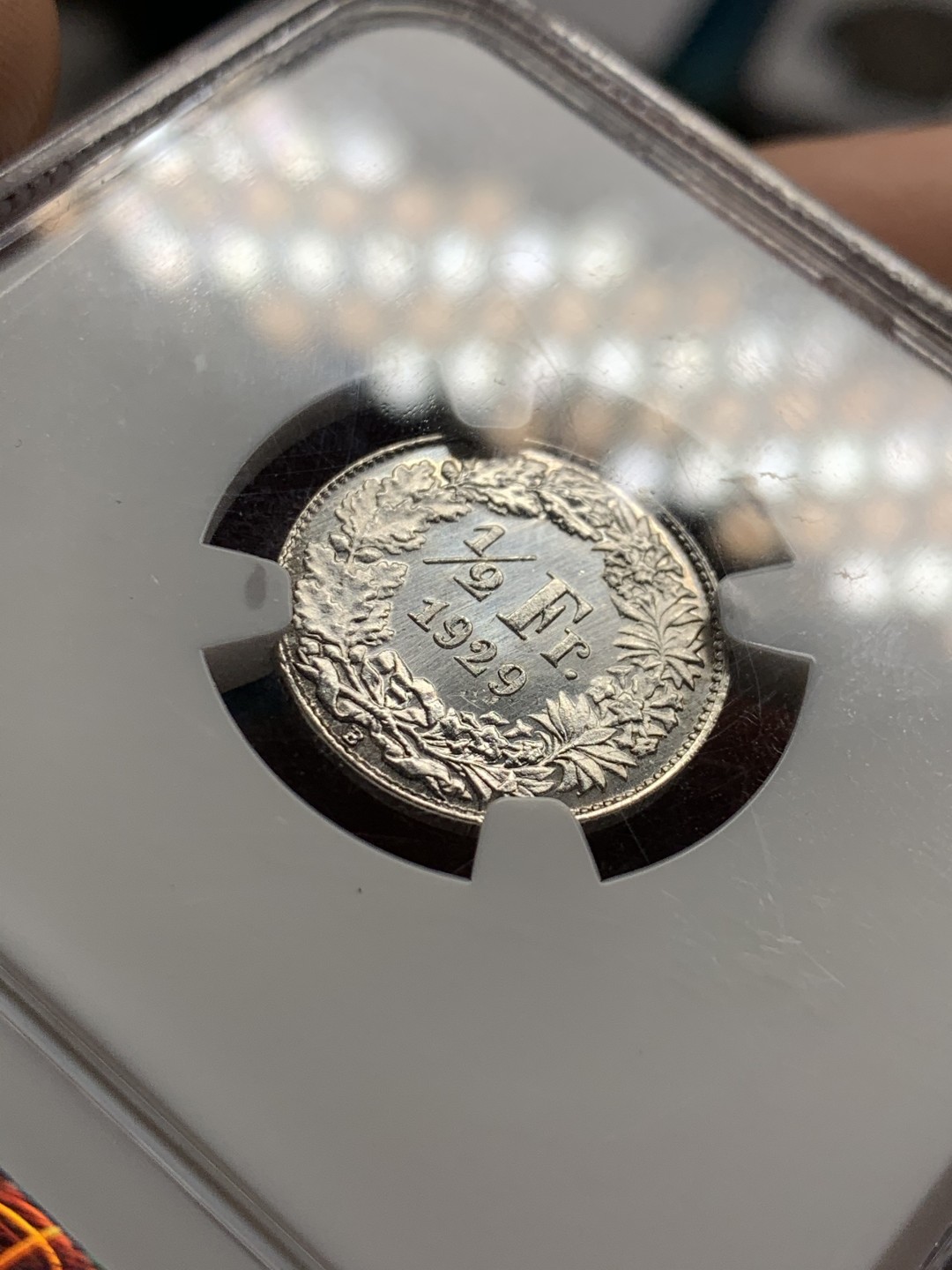 《竞宝斋》第49场-本周日，周一2场连拍（全场不限金额包邮） NGC SP67 冠军分 瑞士 1929年 1/2法郎精制银币B版 早期深打、完整全镜面 N对于这种深打完整全镜面状态的 很小概率给SP 非常少见